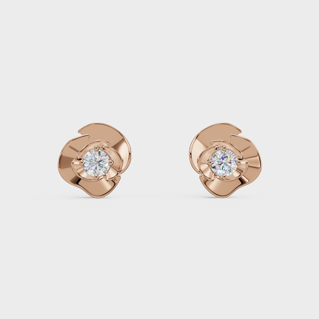Diamond Petal Earrings