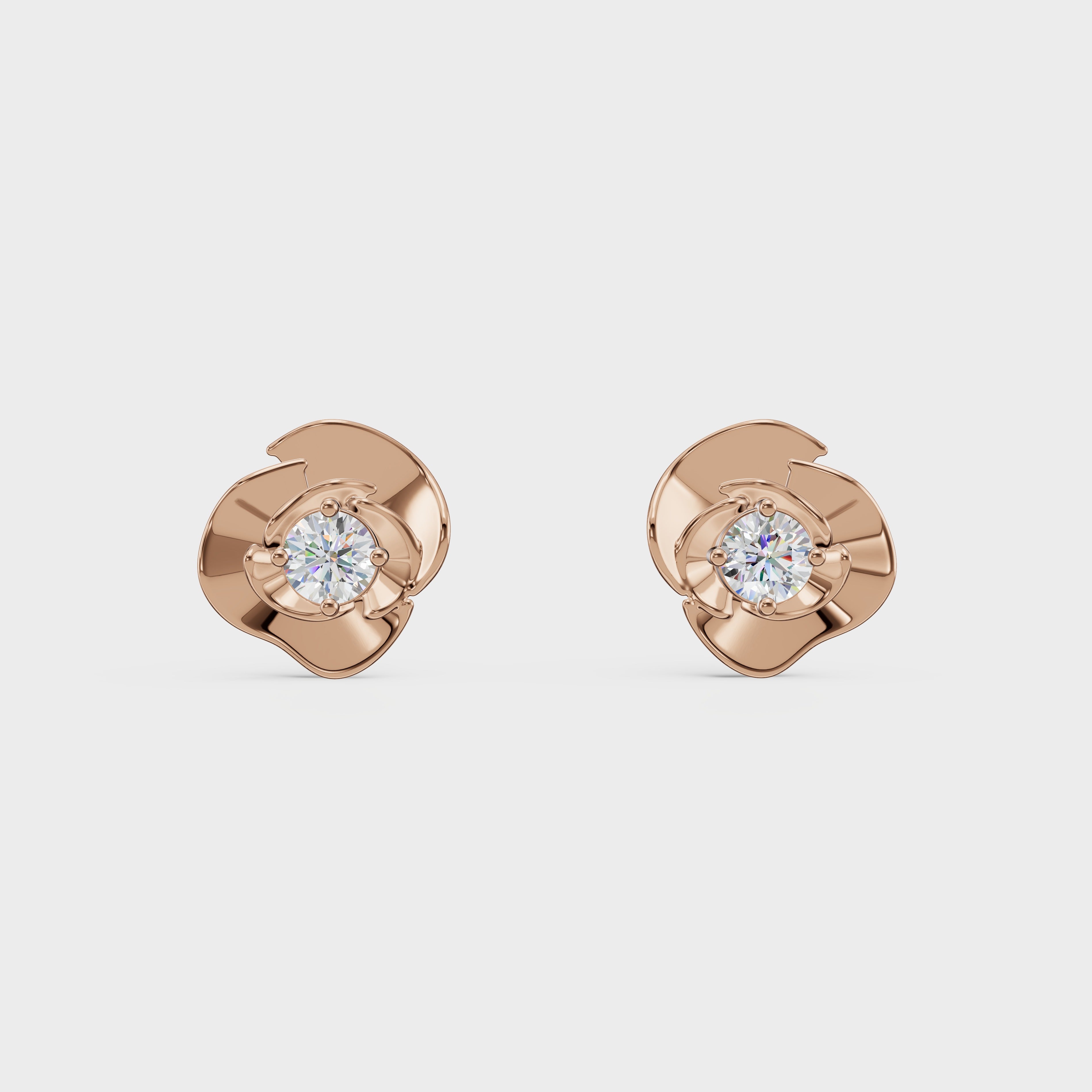 Diamond Petal Earrings