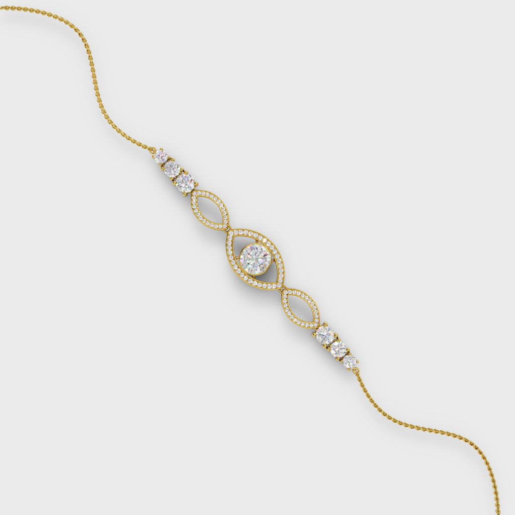 Good Vibes Only Evil Eye Diamond Protection Bracelet