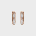 Round Diamond Huggie Hoops