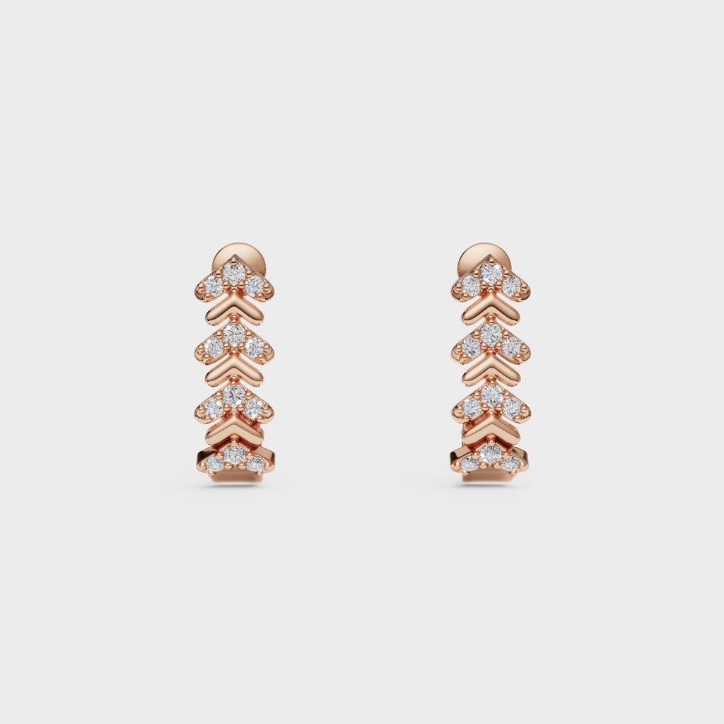 V-Sparkle diamond Hoops