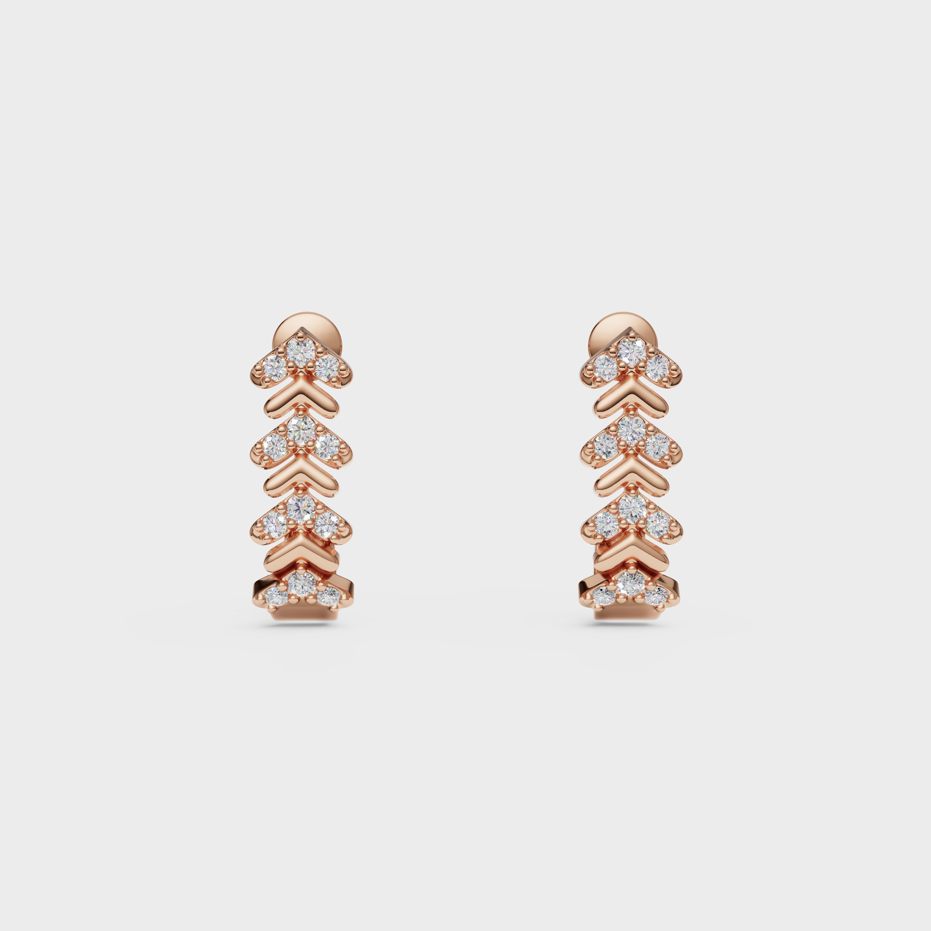 V-Sparkle diamond Hoops