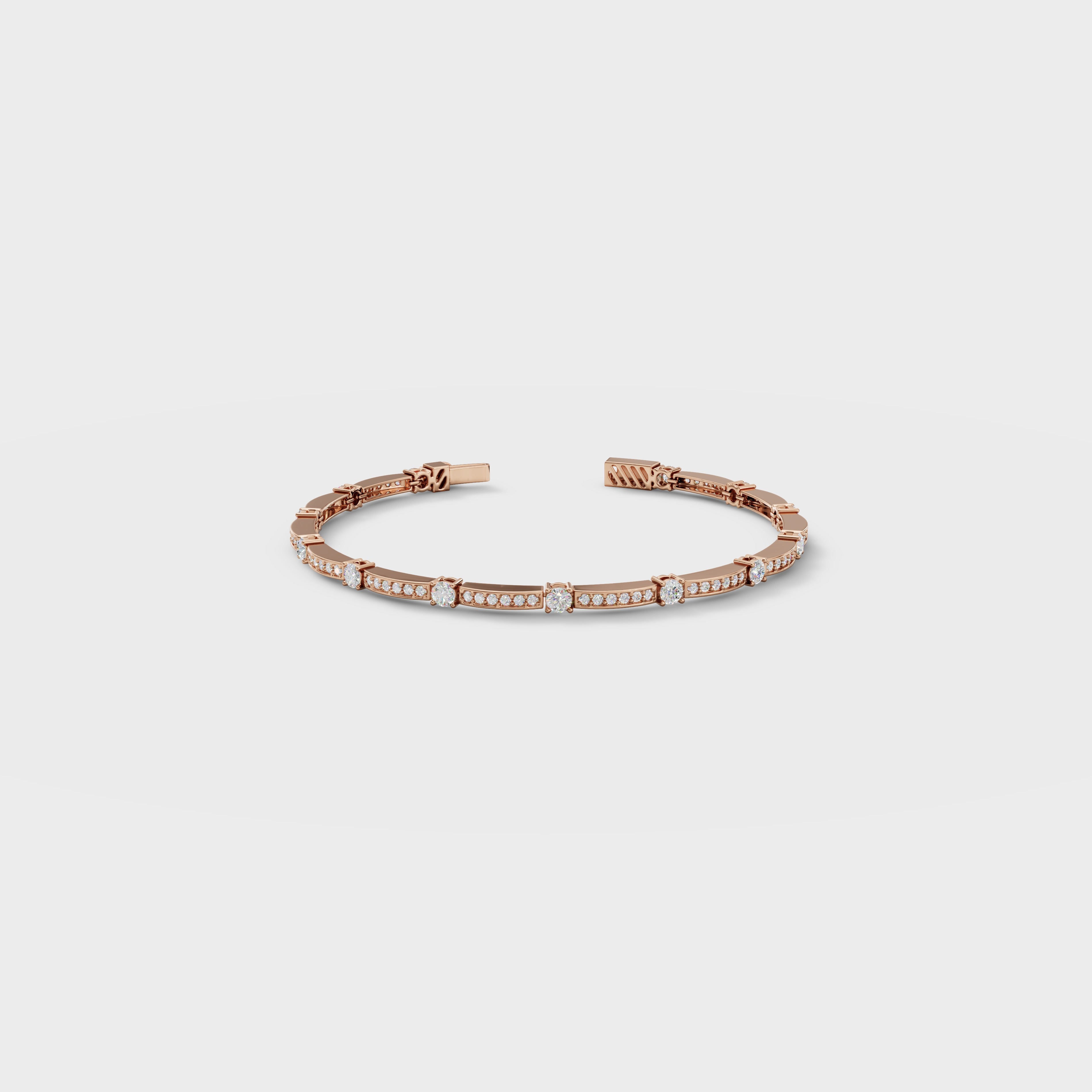 Diamond Station Cuff Bracelet
