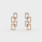Link Diamond Drop Earrings