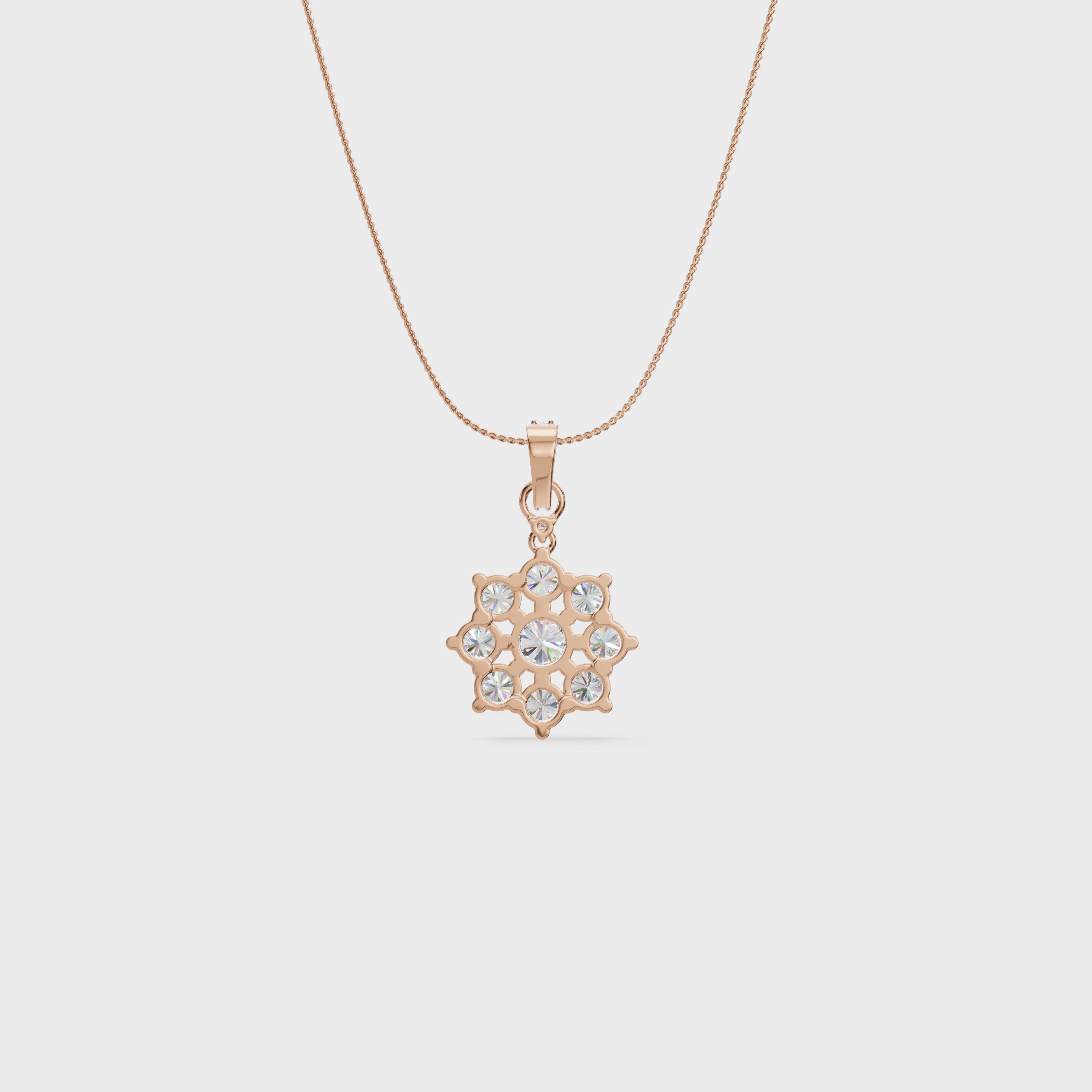 Dahila Diamond Cluster Pendant