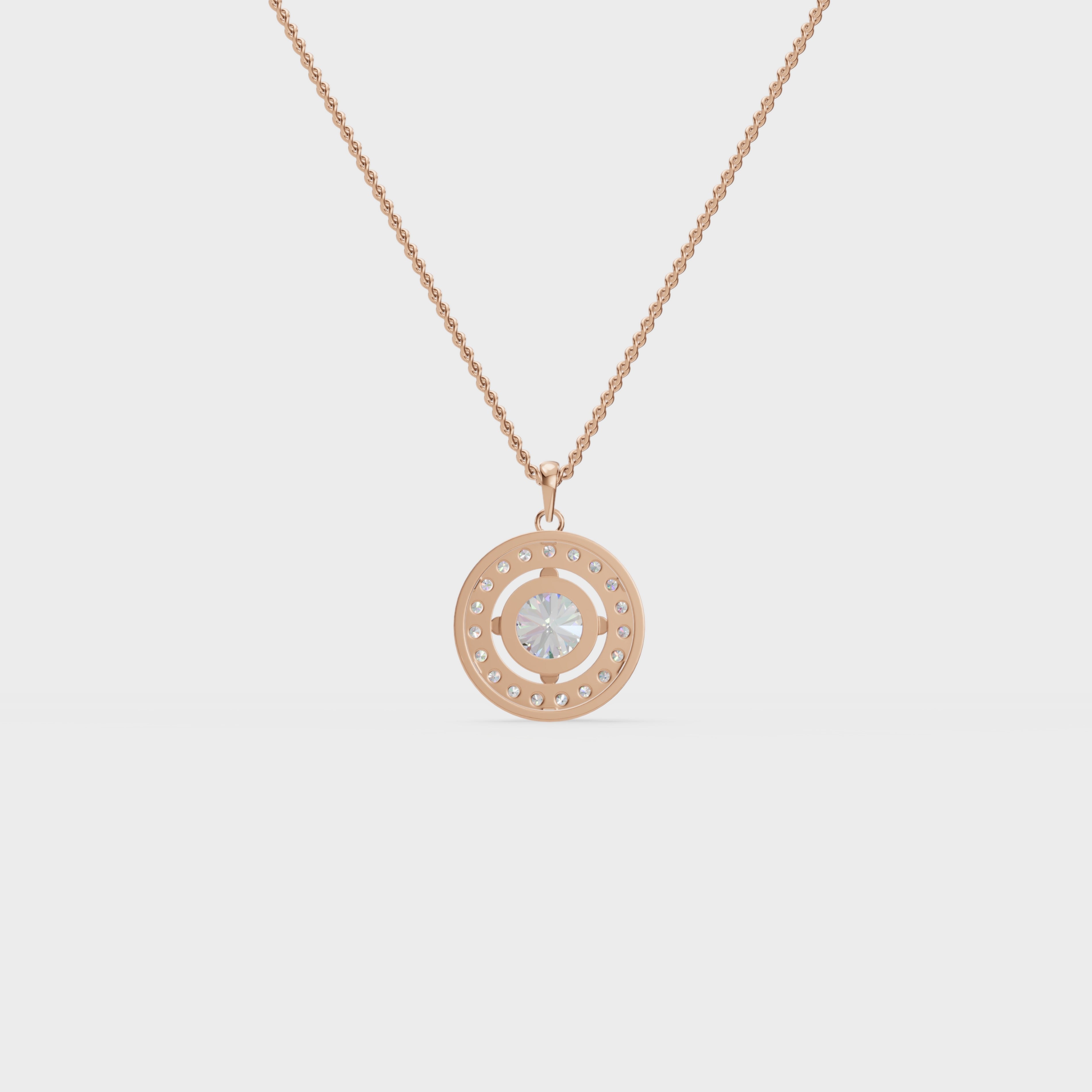 Celestial Halo Diamond Pendant