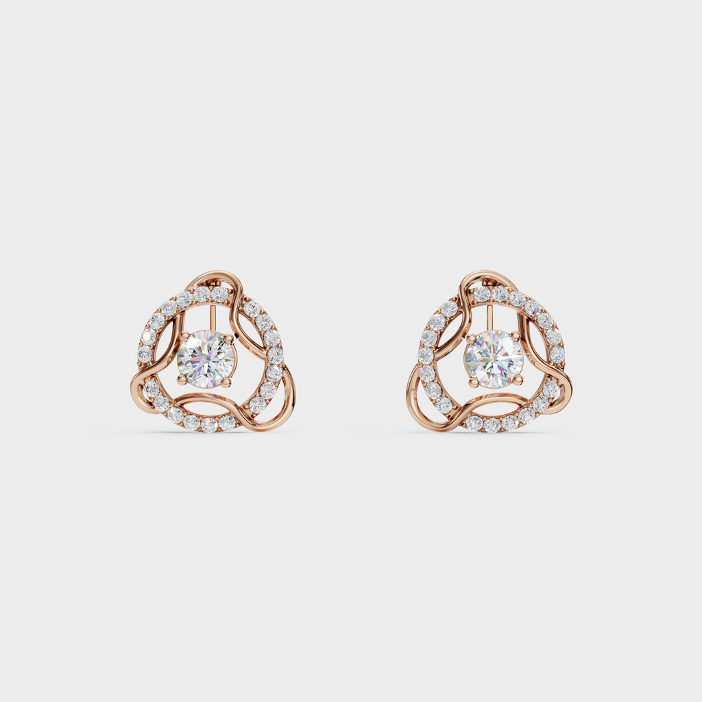 Modern Diamond 2 in 1 Earrings