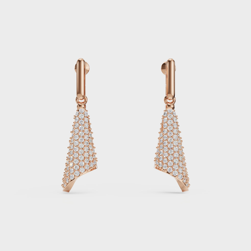 Twisted Triangle Diamond Danglers