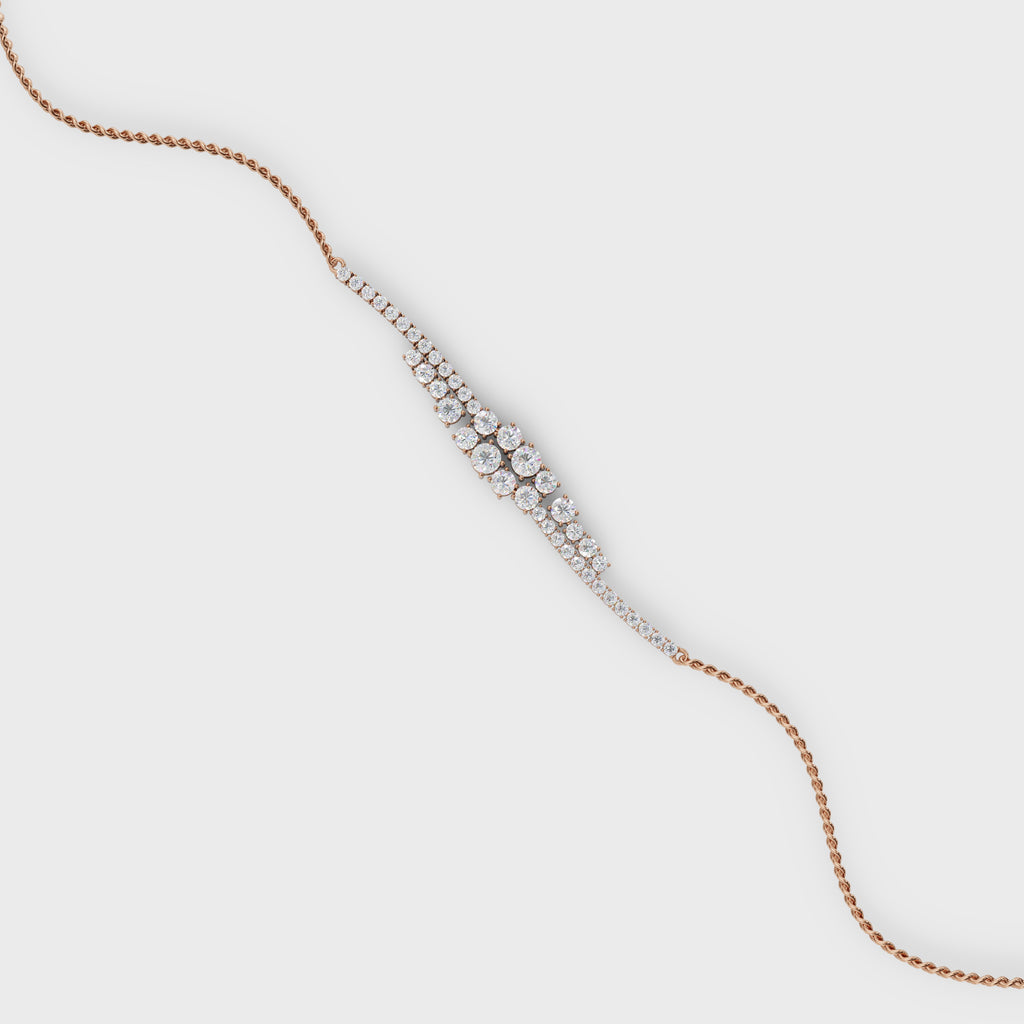 Luxury Cluster Cubic Zicronia Diamond Bracelet