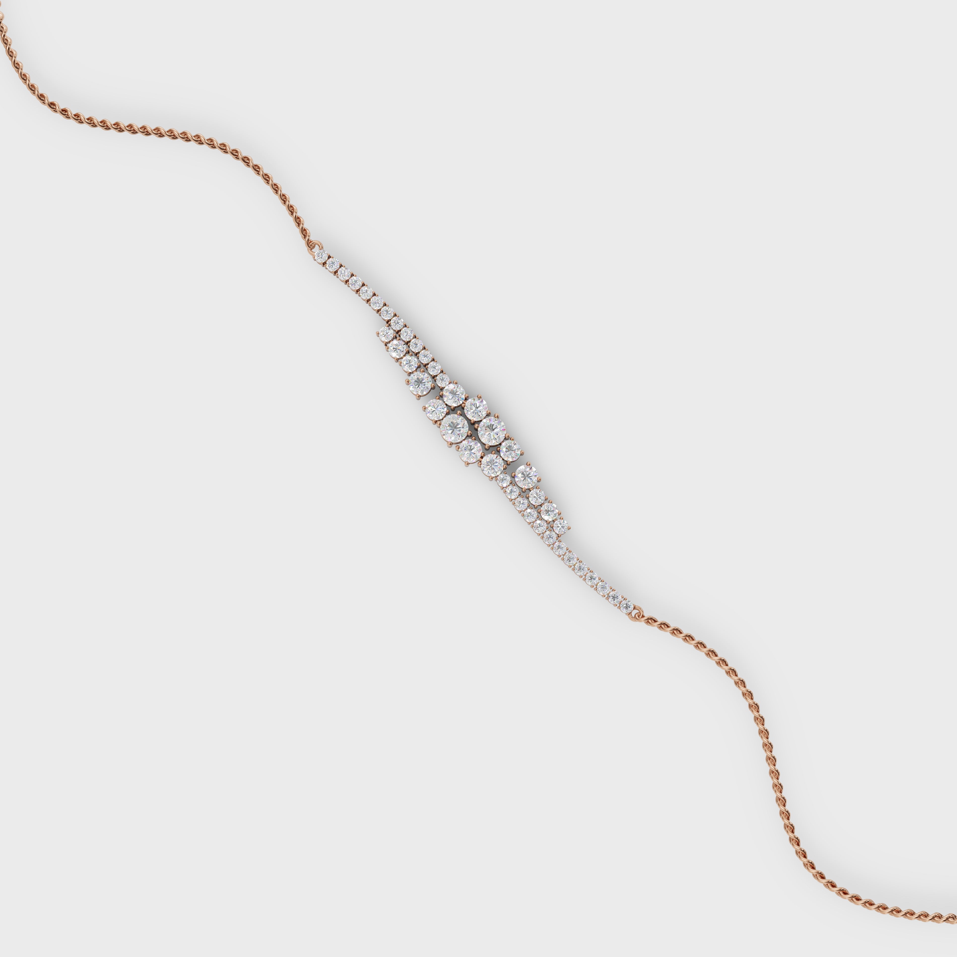 Luxury Cluster Cubic Zicronia Diamond Bracelet