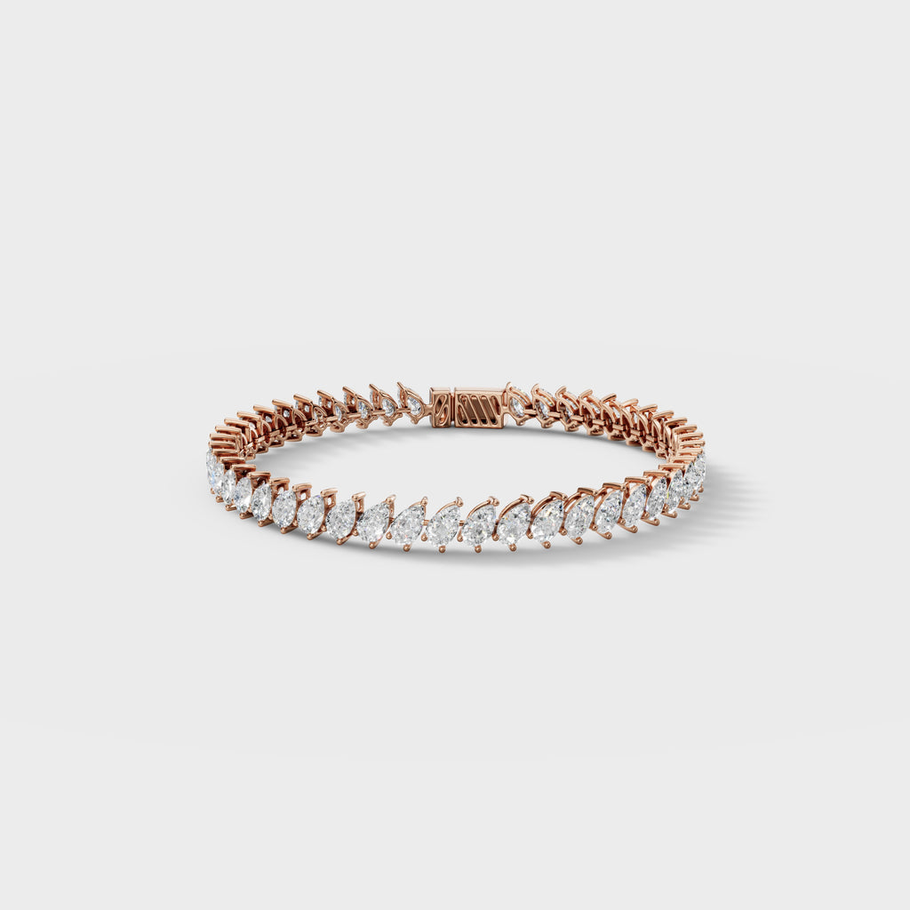 Luxe Spark Leaf Tennis Bracelet