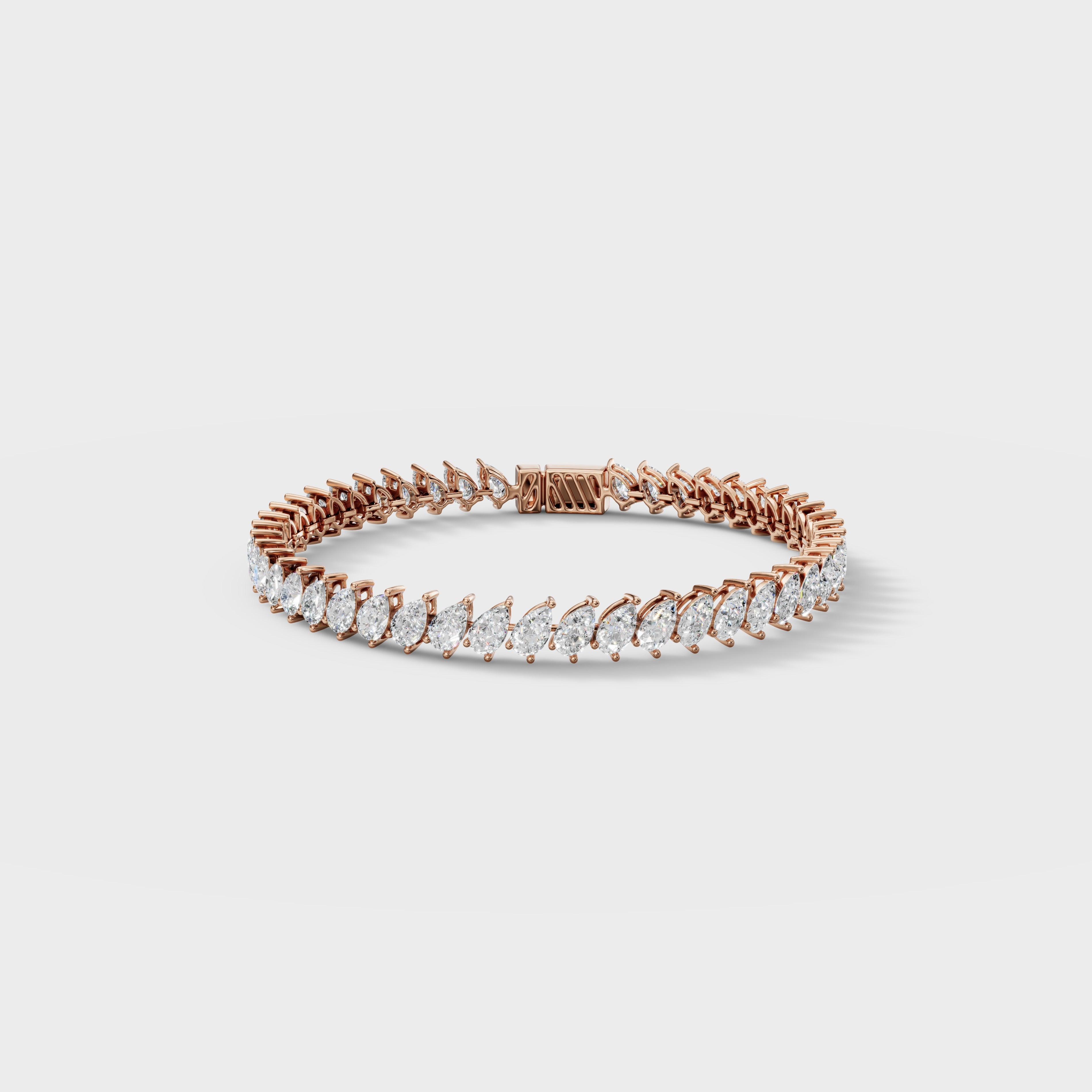 Luxe Spark Leaf Tennis Bracelet