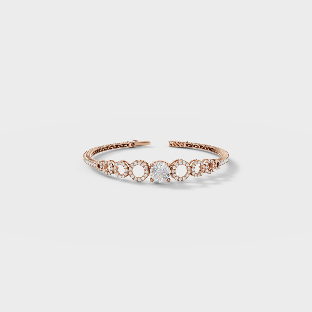 Halo Circle Solitaire Bracelet