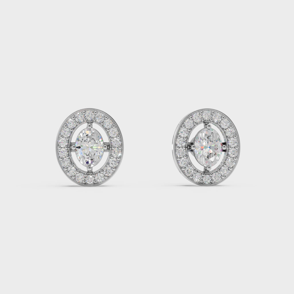 Diamond Aura Stud Earrings