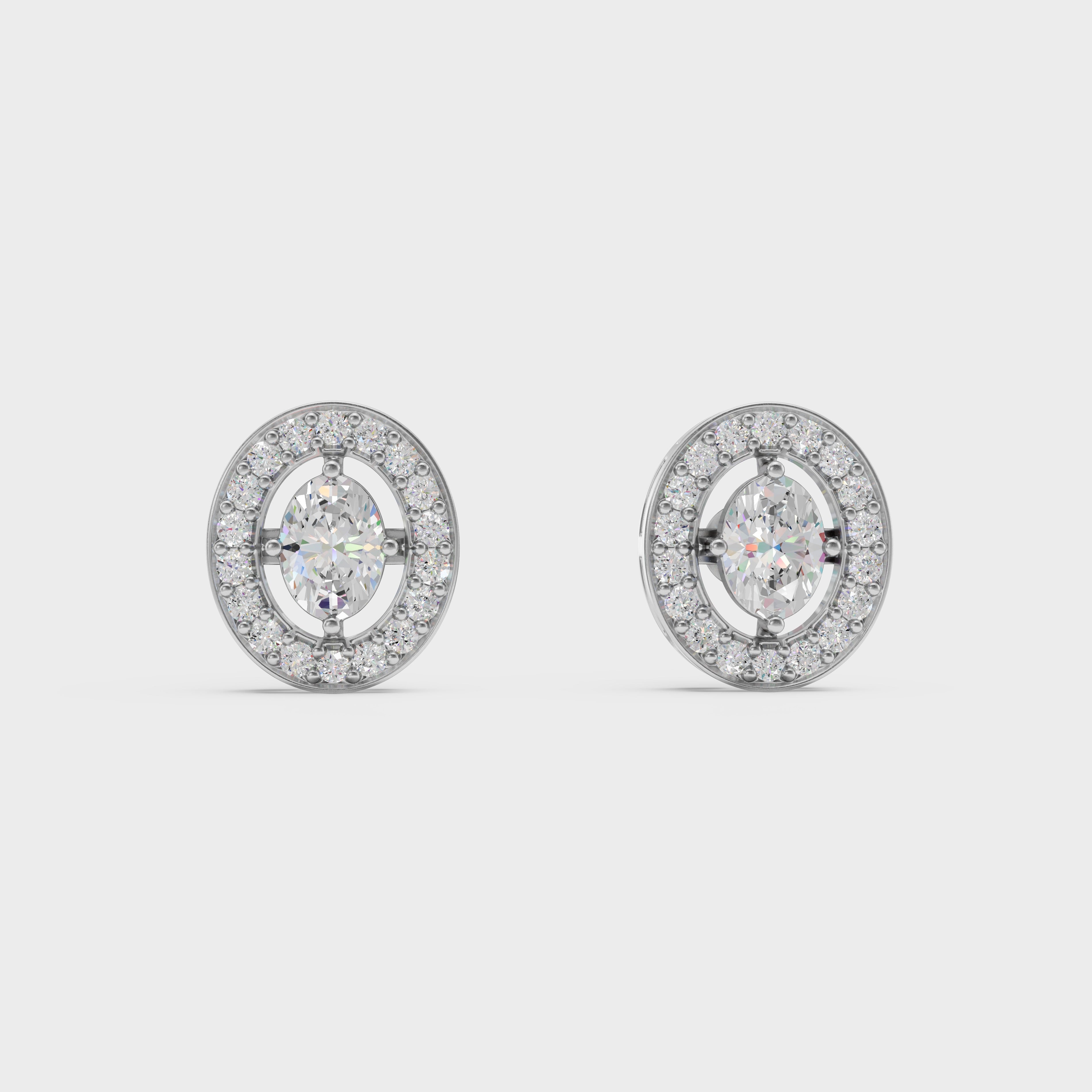 Diamond Aura Stud Earrings