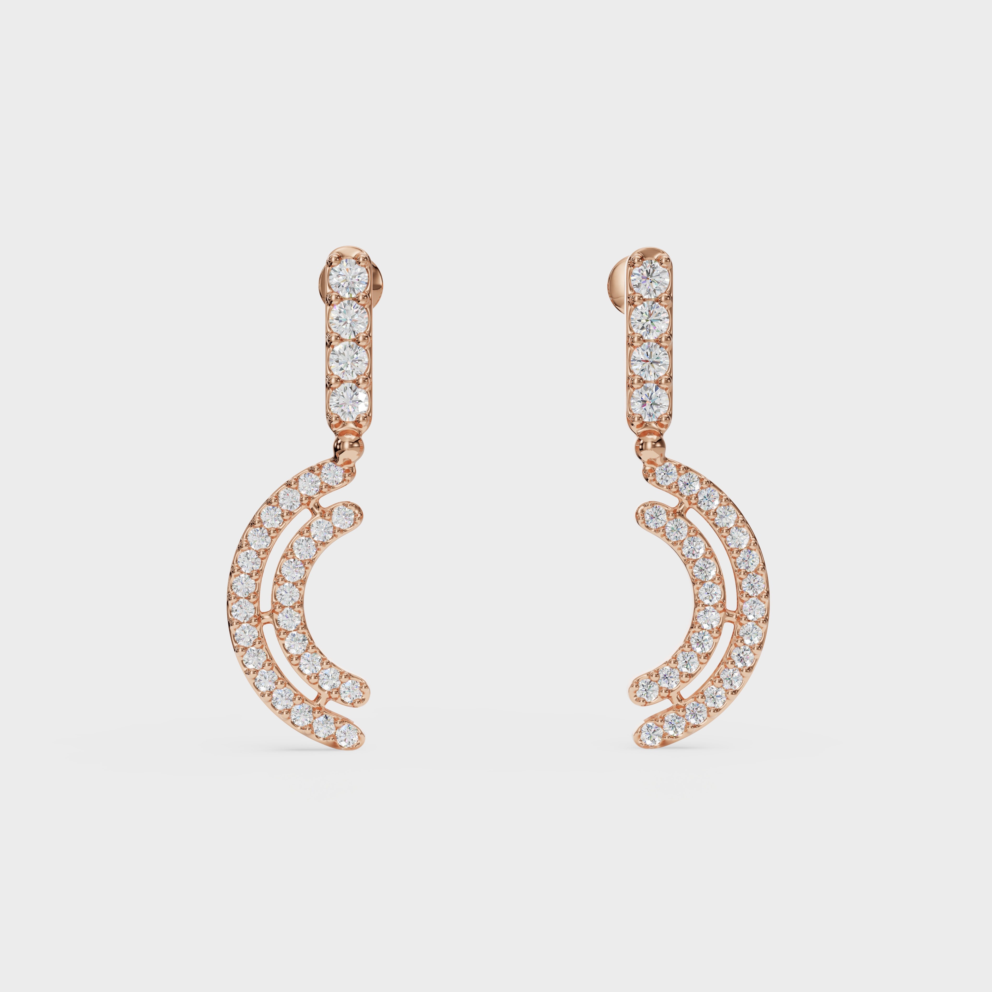 Crescent Wave Diamond Drops