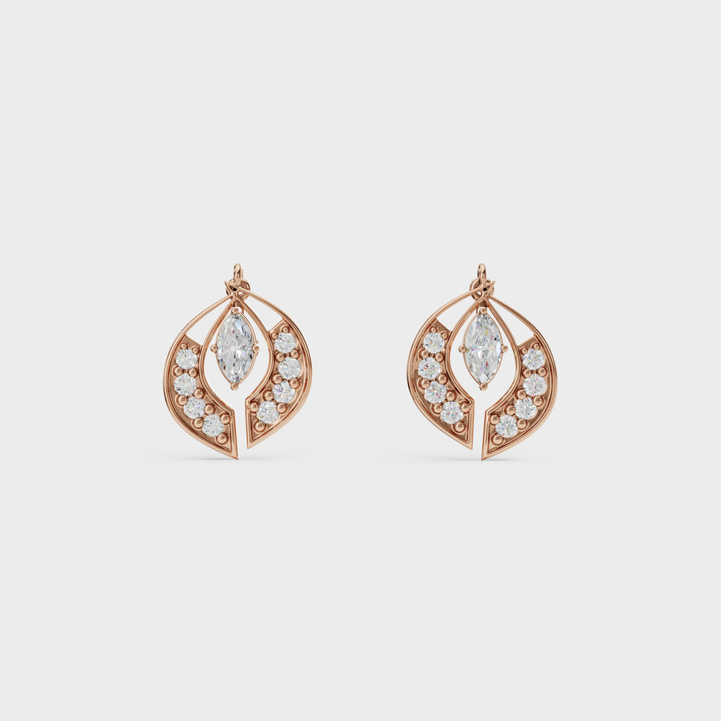 Marquise Cut 2 in 1 Stud And Drops
