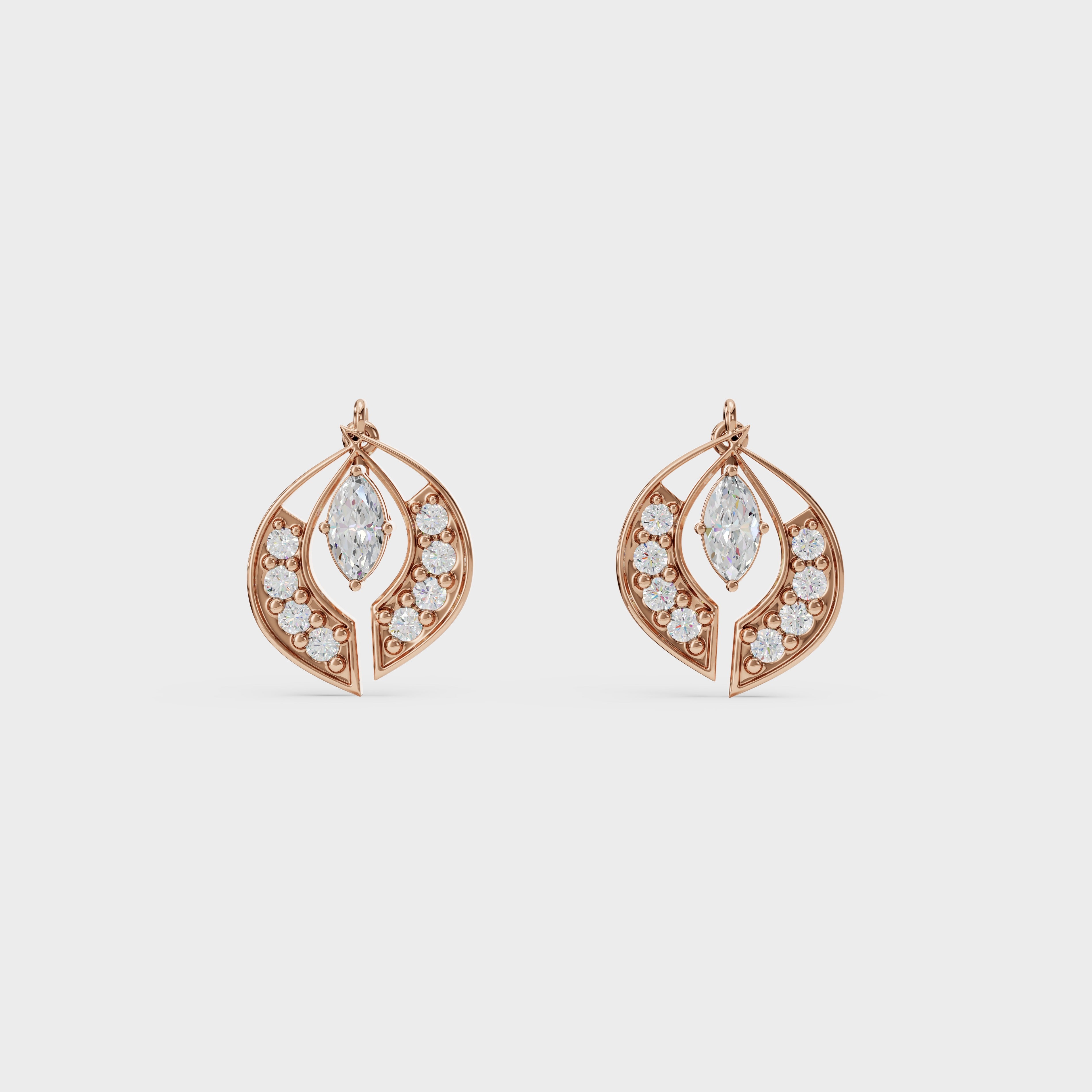 Marquise Cut 2 in 1 Stud And Drops
