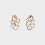 Flowing Petal Diamond Studs