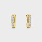 Sleek Diamond J-Hoops