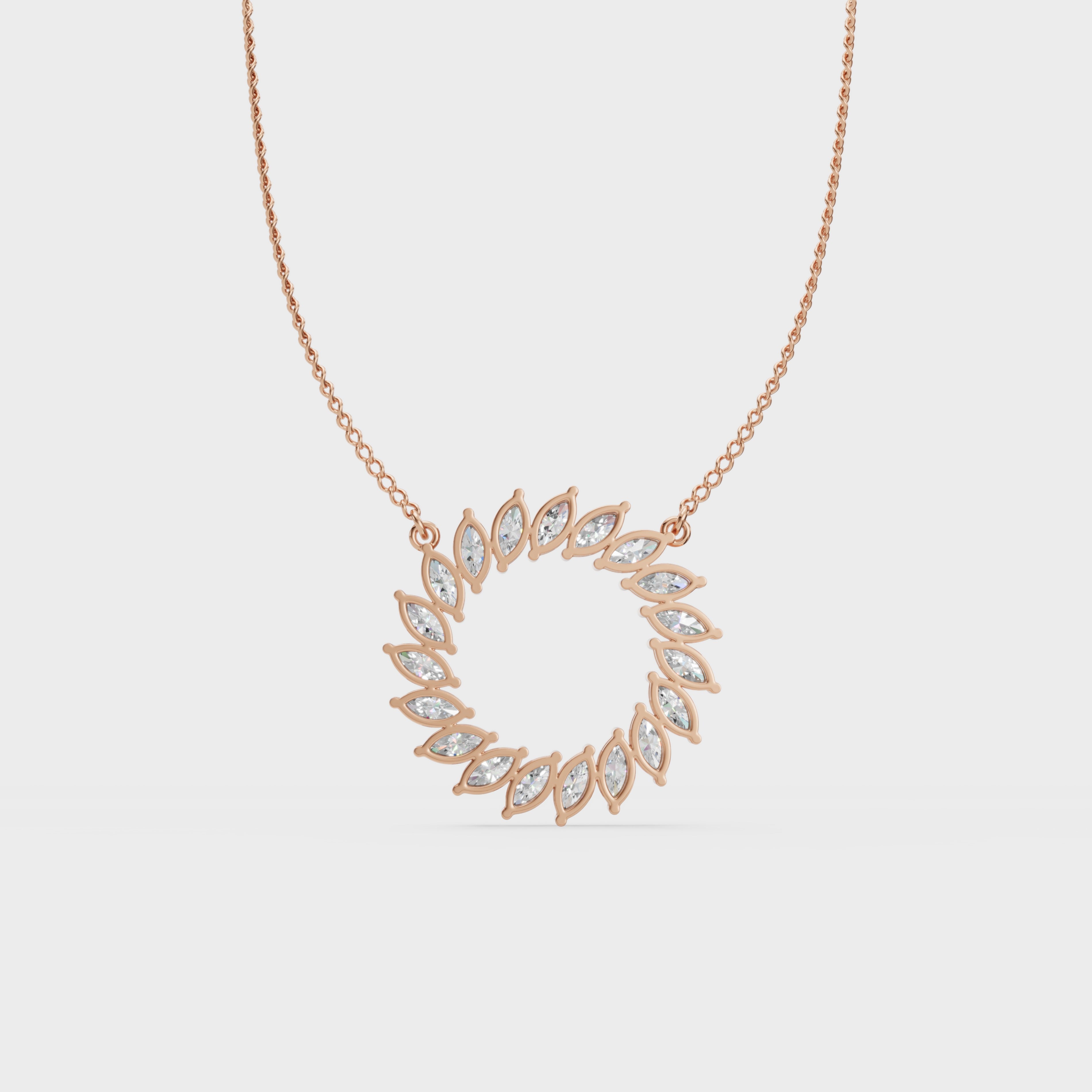 Circle Floral Burst Pendant
