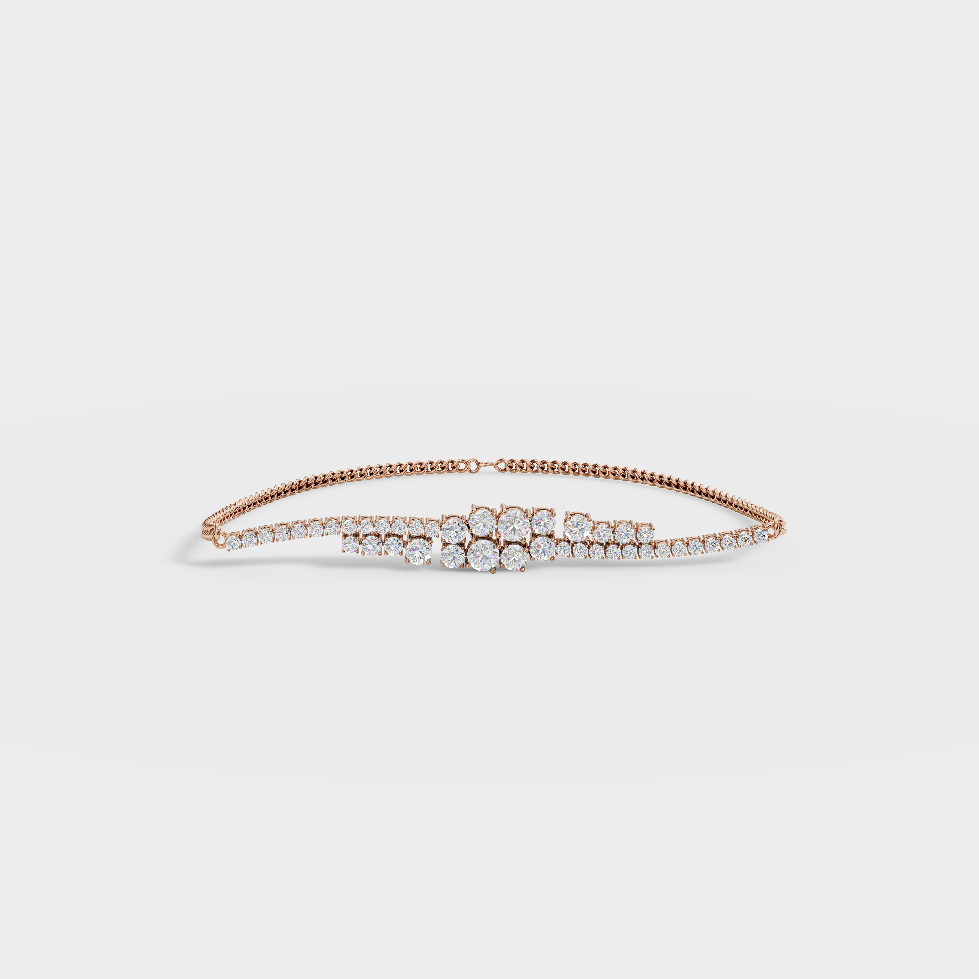 Luxury Cluster Cubic Zicronia Diamond Bracelet