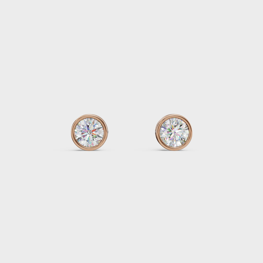 Bezal Round Stud Earrings