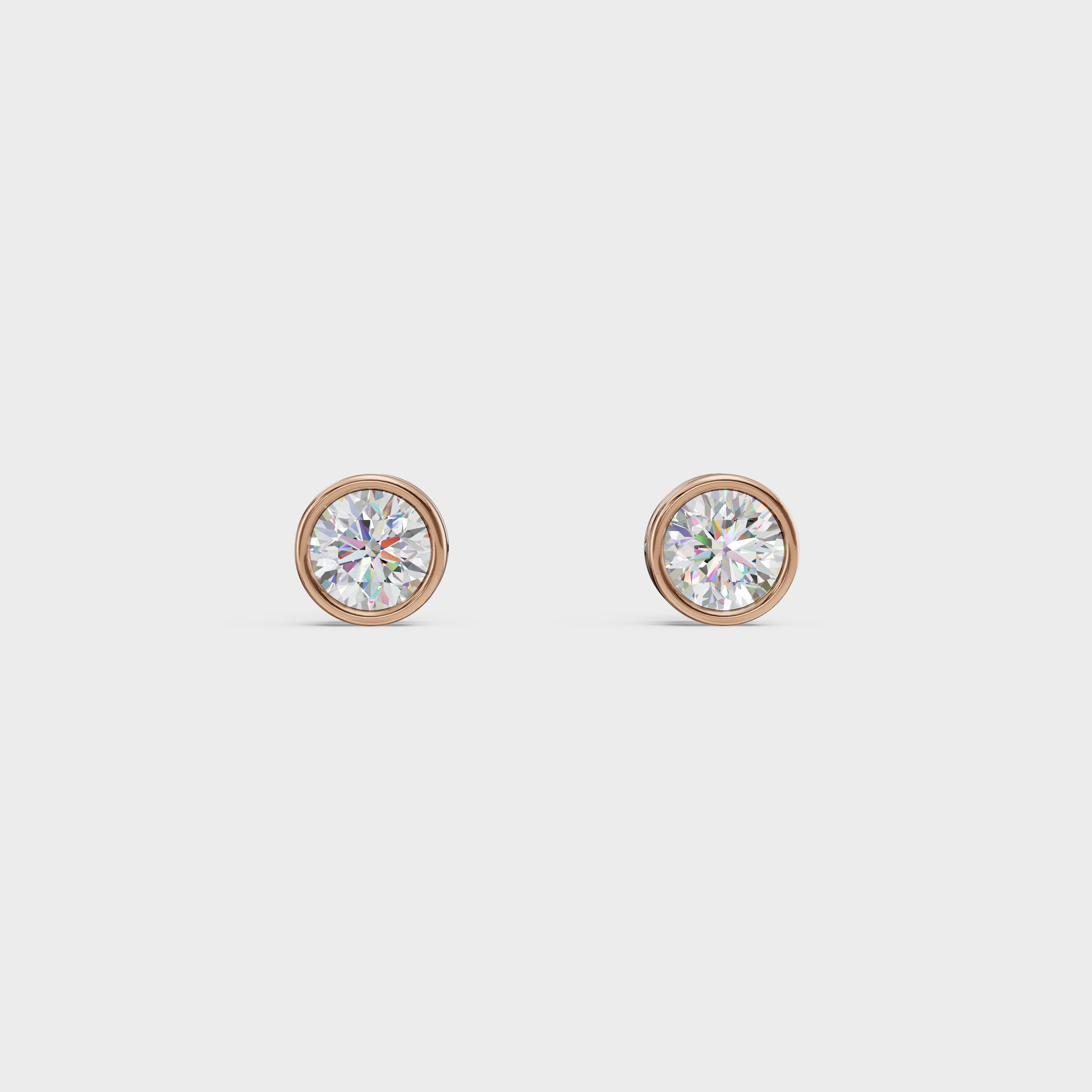 Bezal Round Stud Earrings