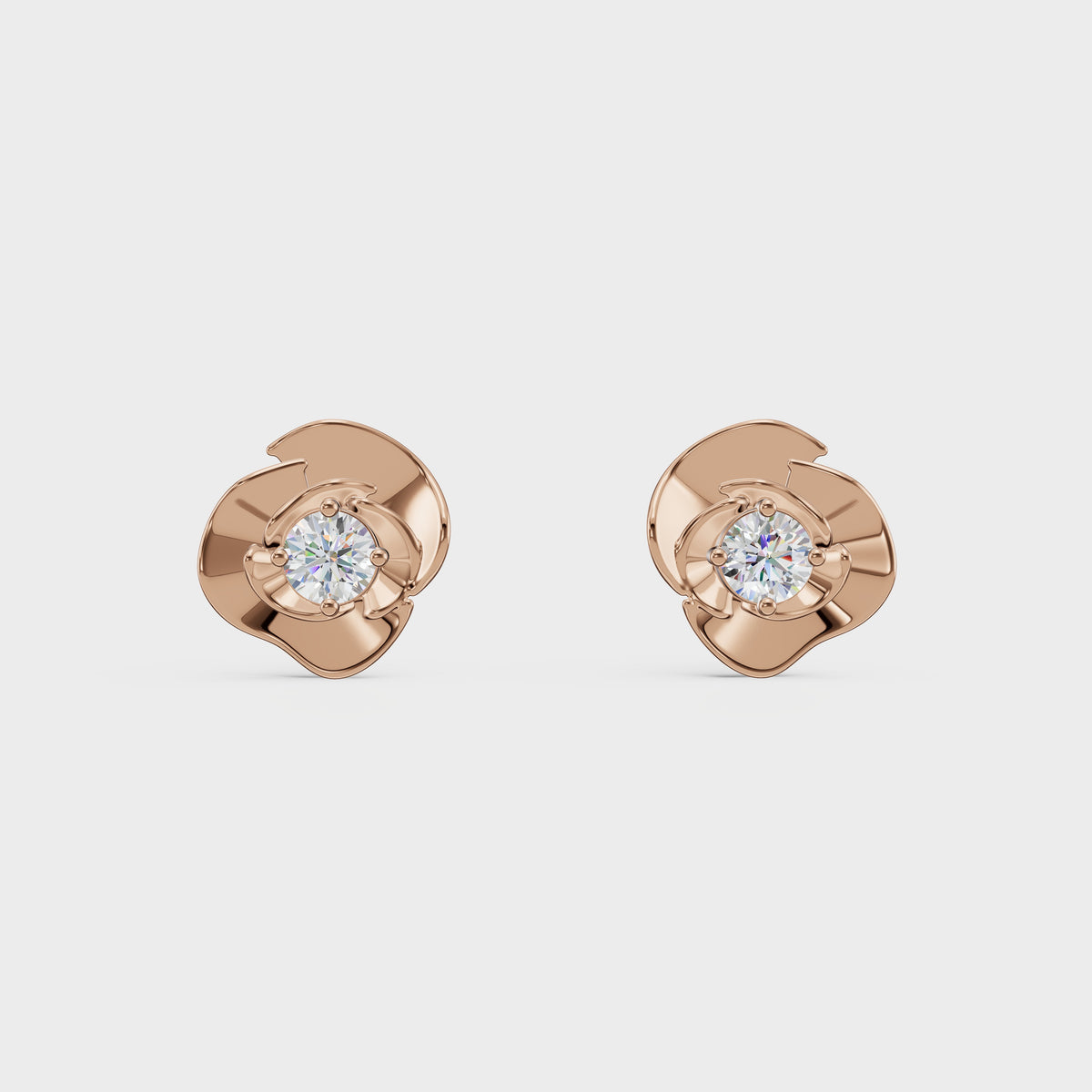 Diamond Petal Earrings