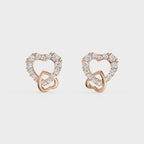 Halo Heart Dainty Studs