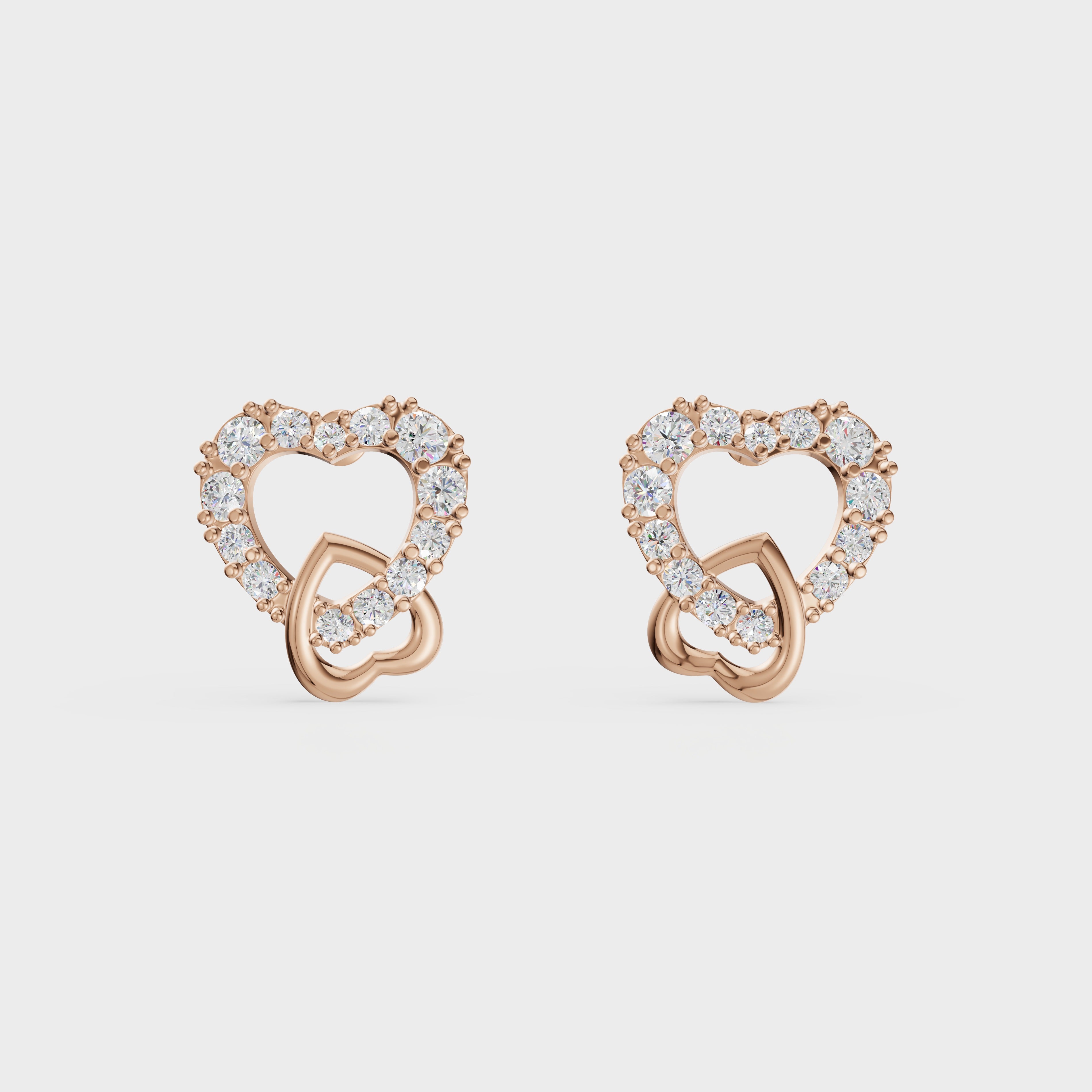 Halo Heart Dainty Studs