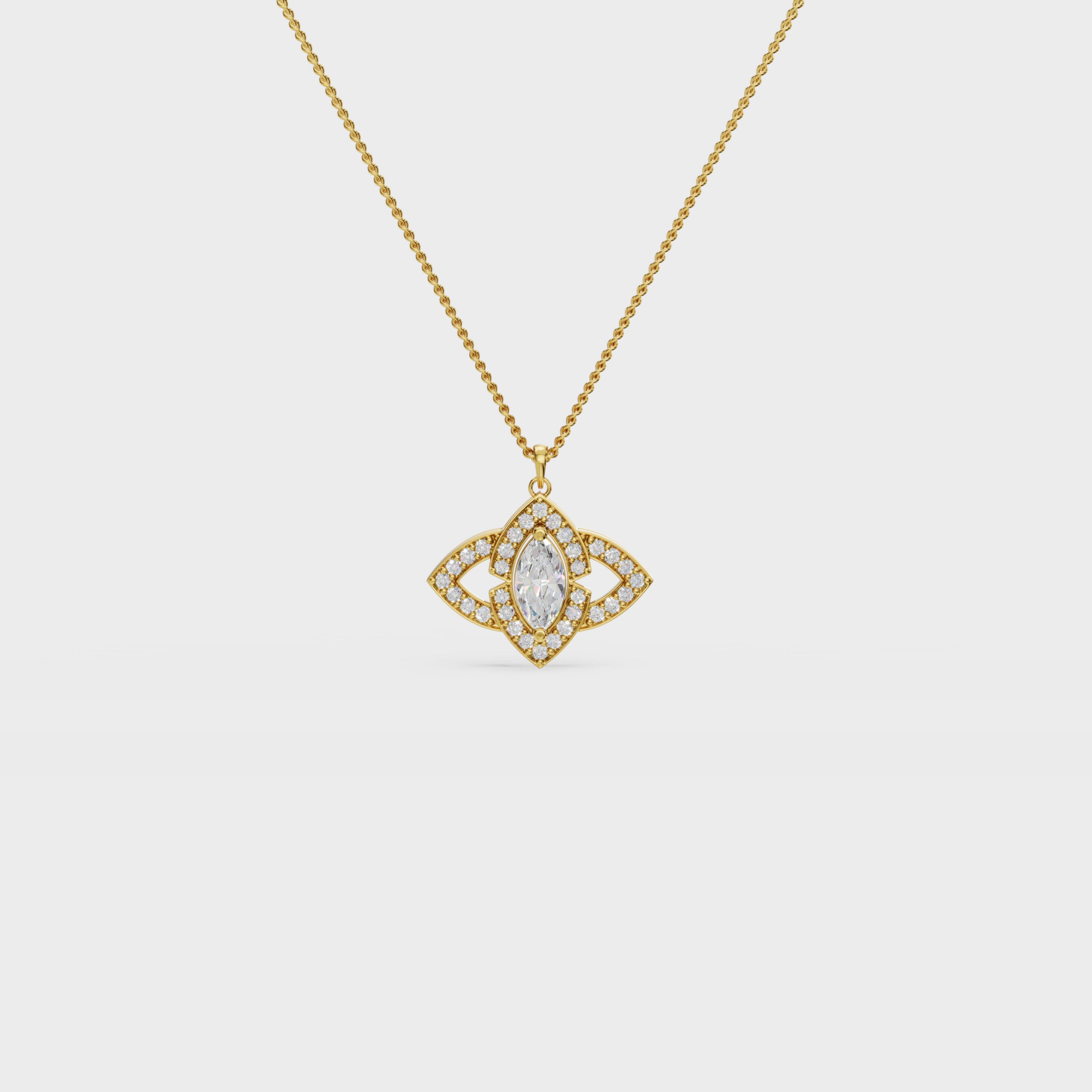 Halo evileye pear cut diamond Pendant
