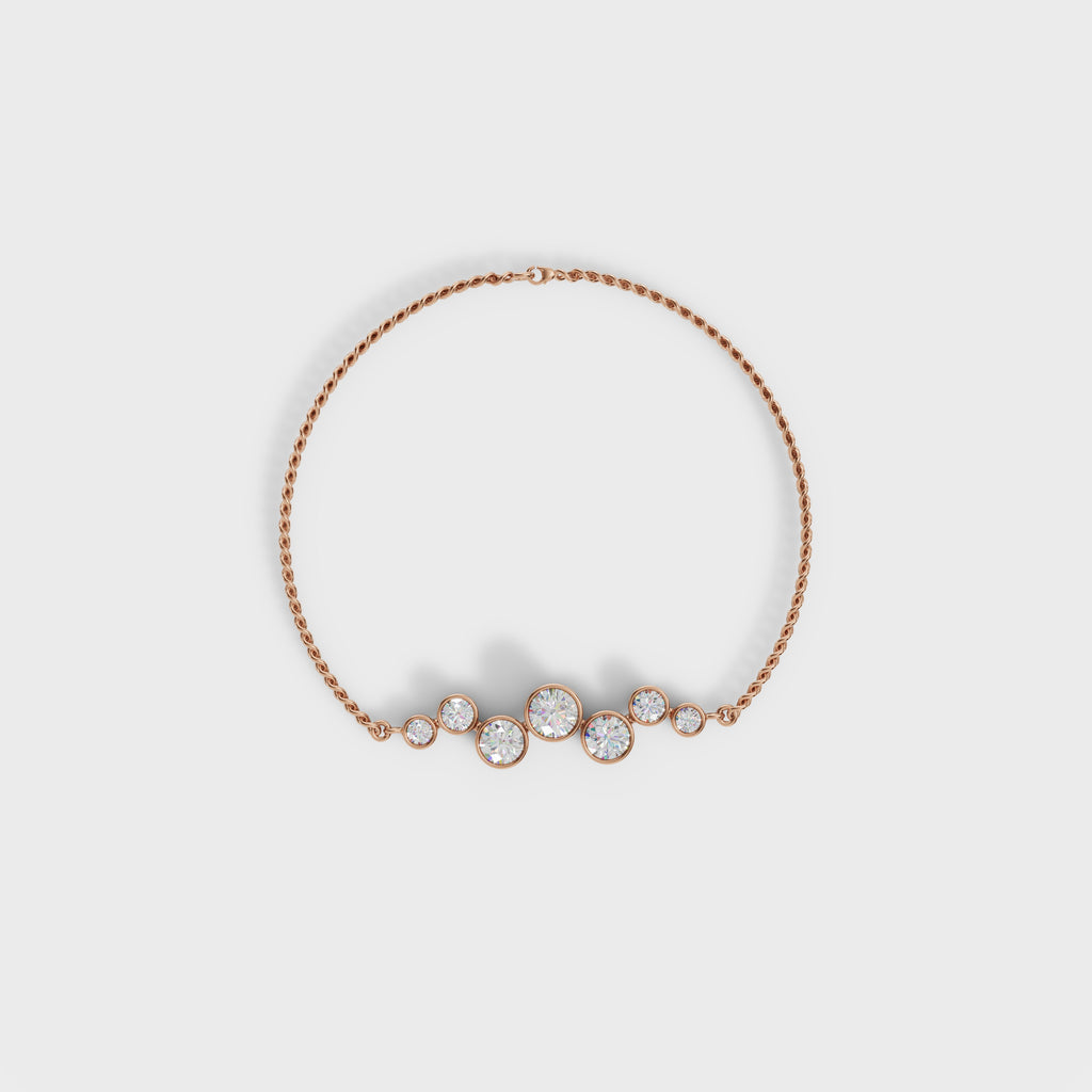 Sparkling Bezel Set Crystal Bracelet