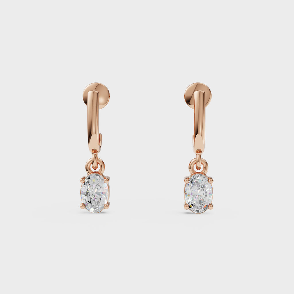 Suspended Brilliance Diamond Drop Earrings