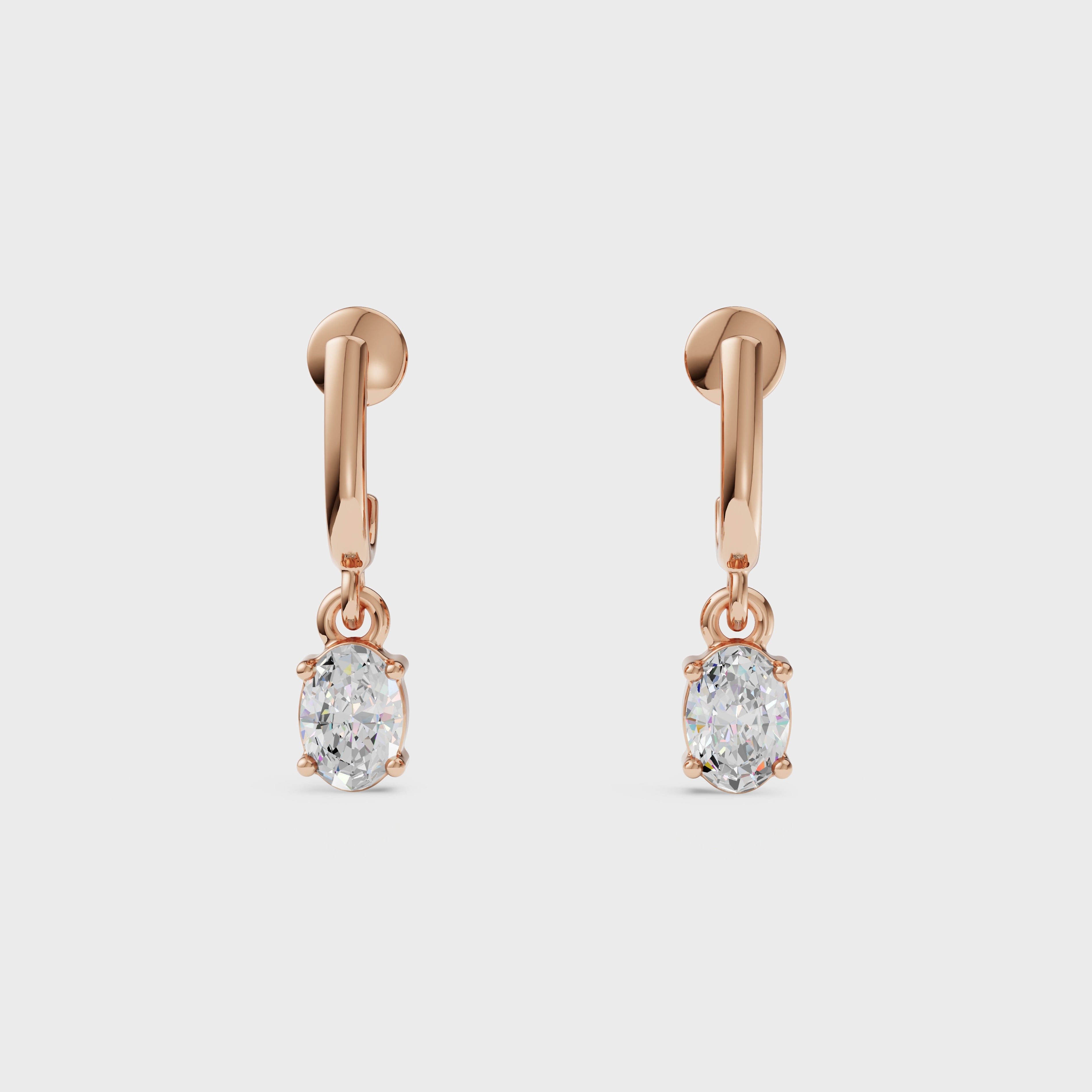 Suspended Brilliance Diamond Drop Earrings