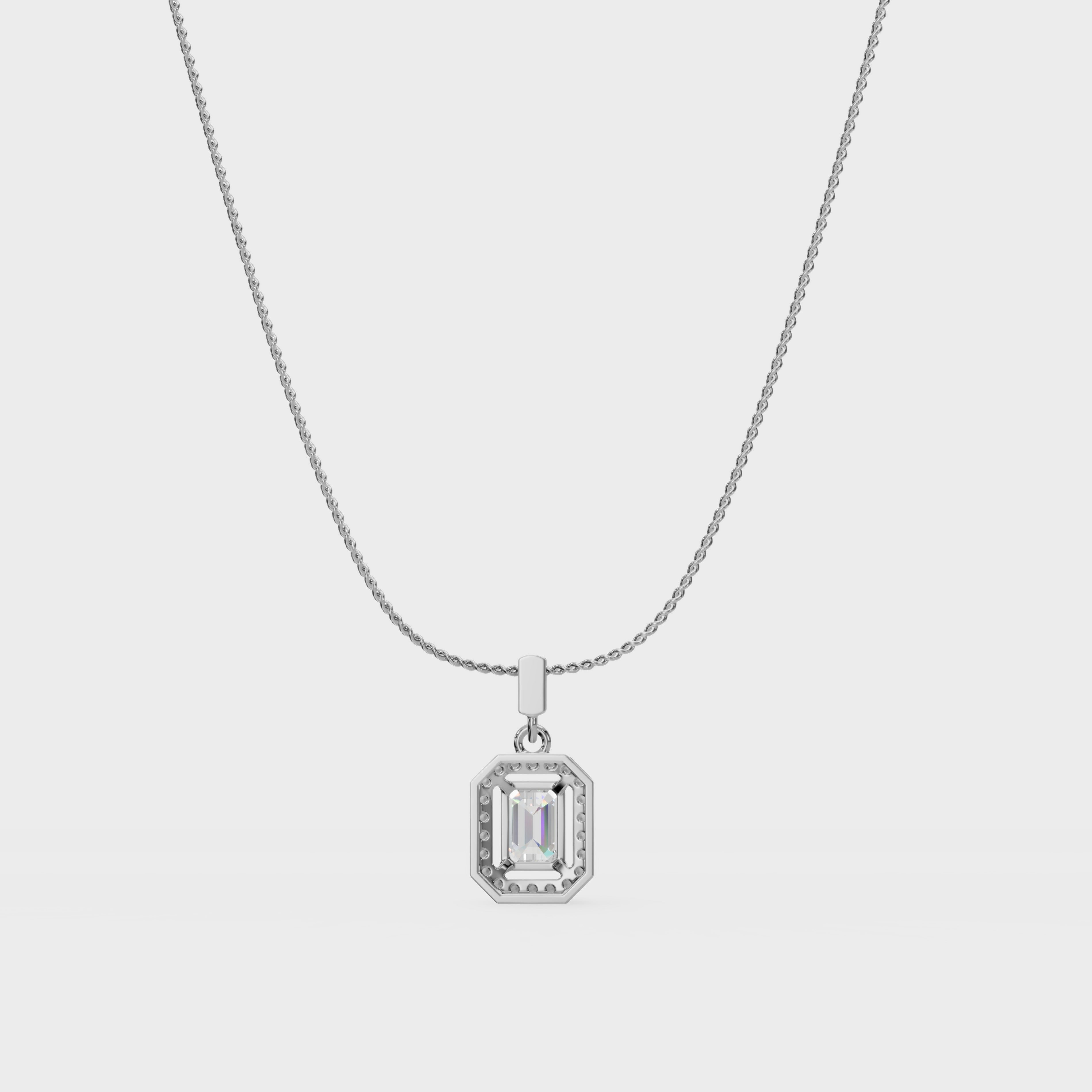 Luxe 1ct Emerald Cut Pendant