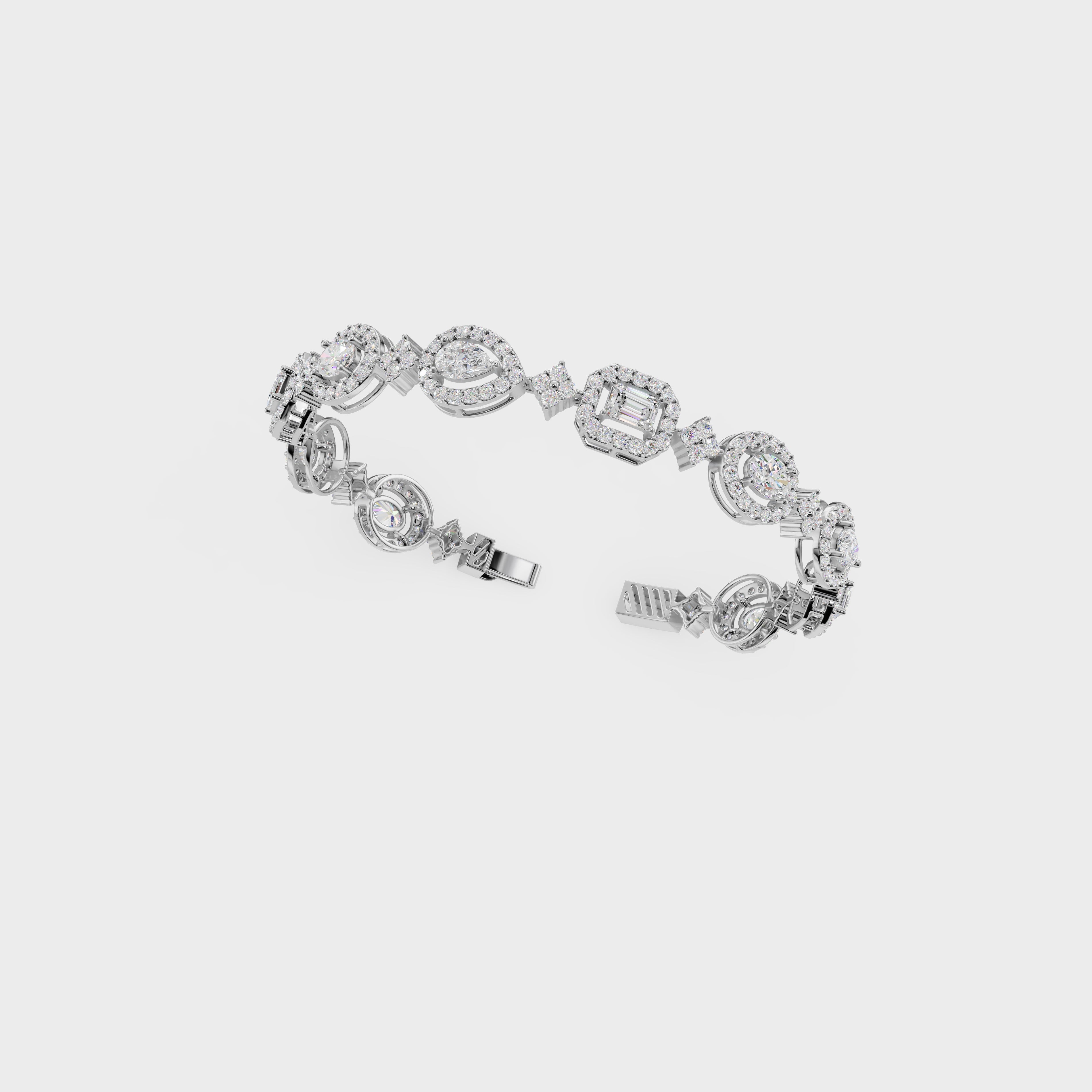 Symphony Of Shapes Tennis Bracelet