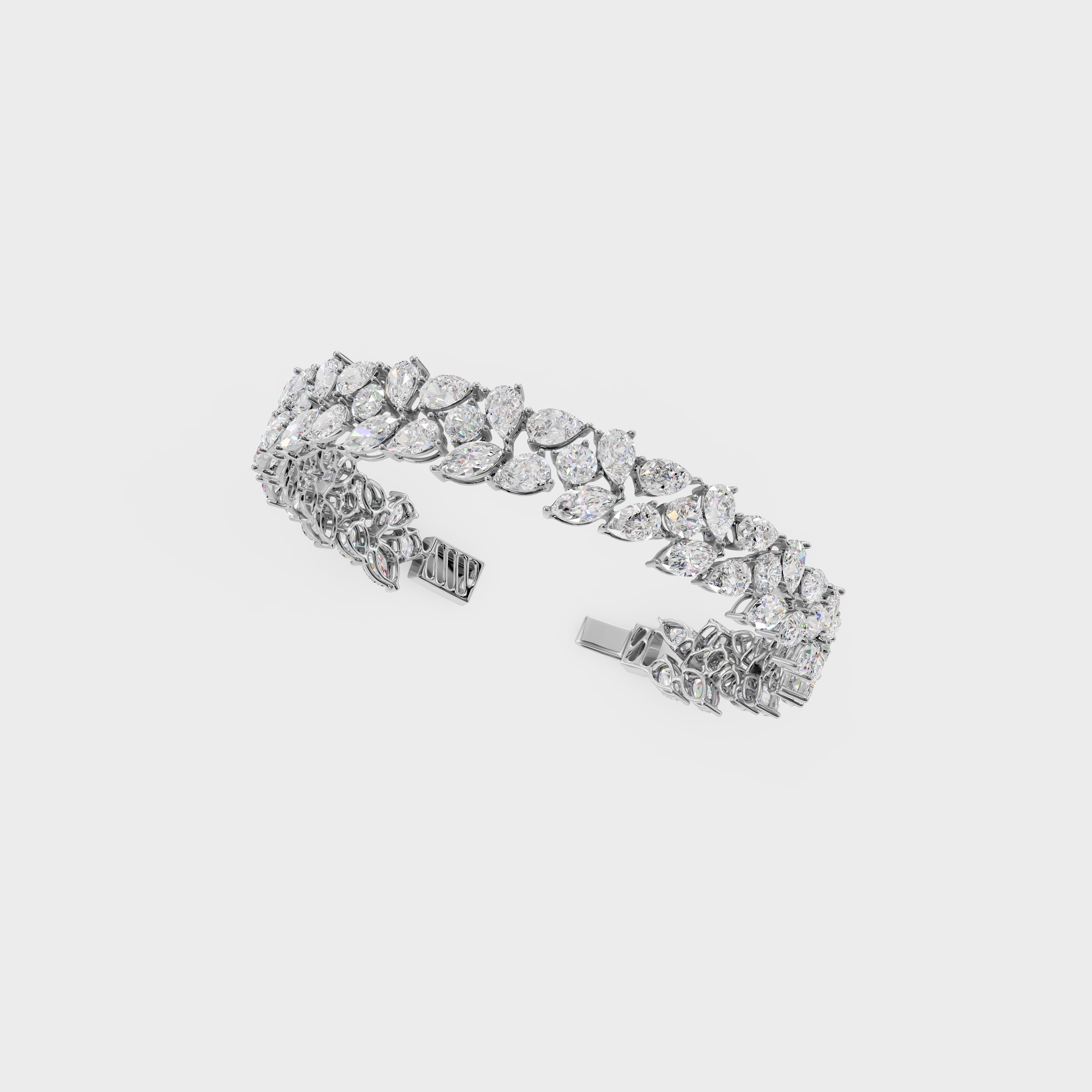Elegant Pear Cut Tennis Bracelet