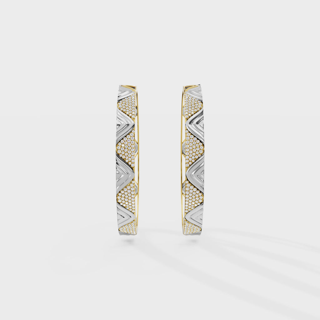 Petal Diamond Wave Elegant Tide Kada Bracelet