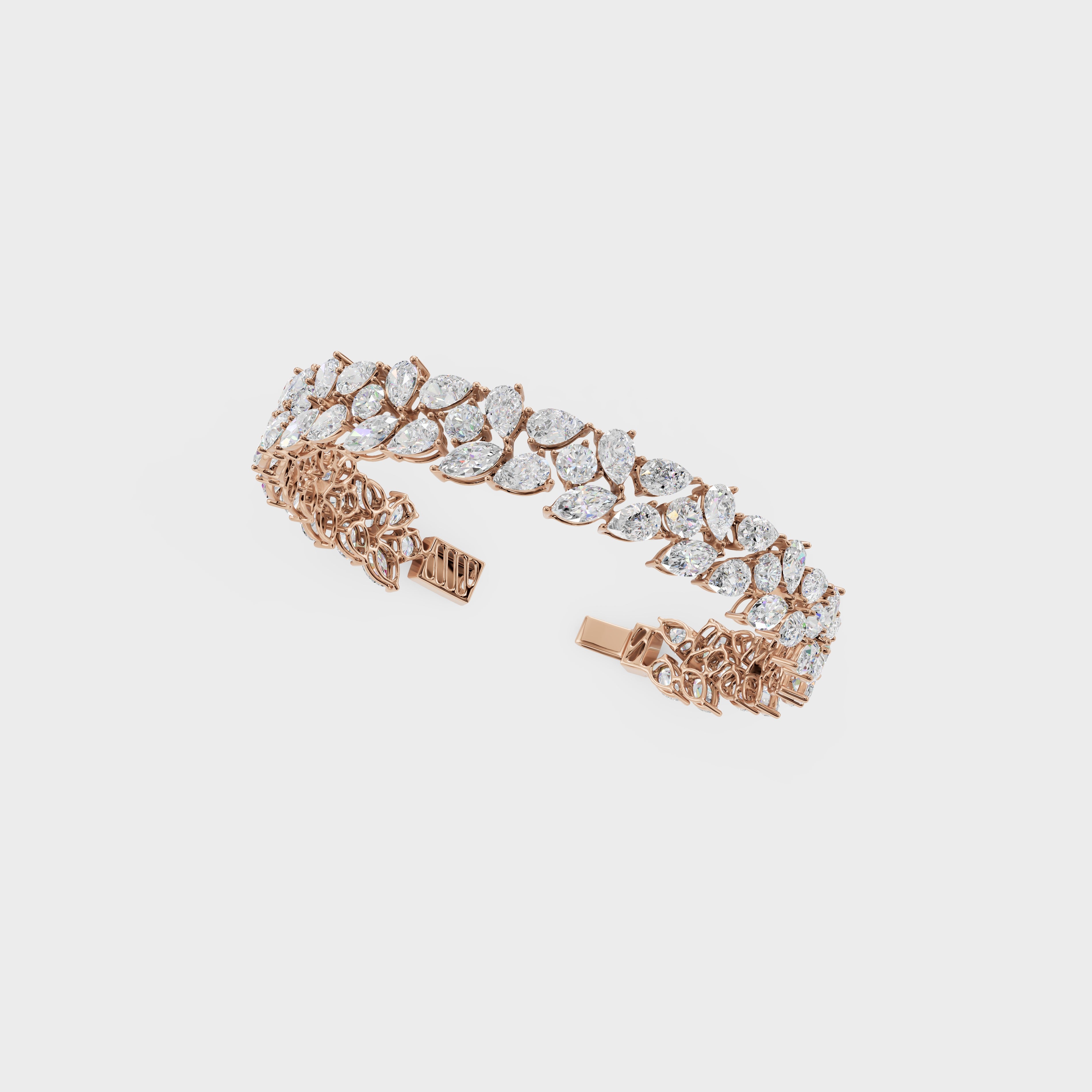 Elegant Pear Cut Tennis Bracelet