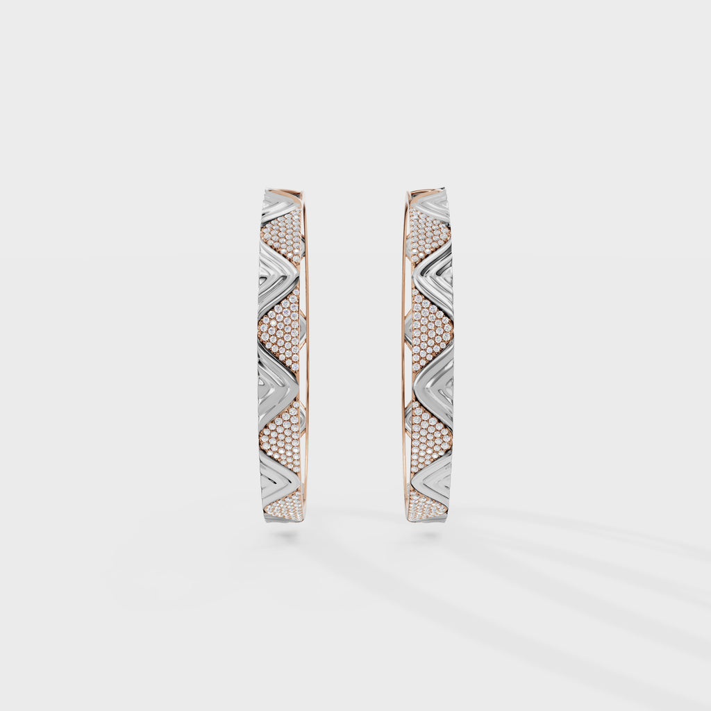 Petal Diamond Wave Elegant Tide Kada Bracelet