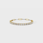 Elegant Diamond Drop Paperclip Bracelet