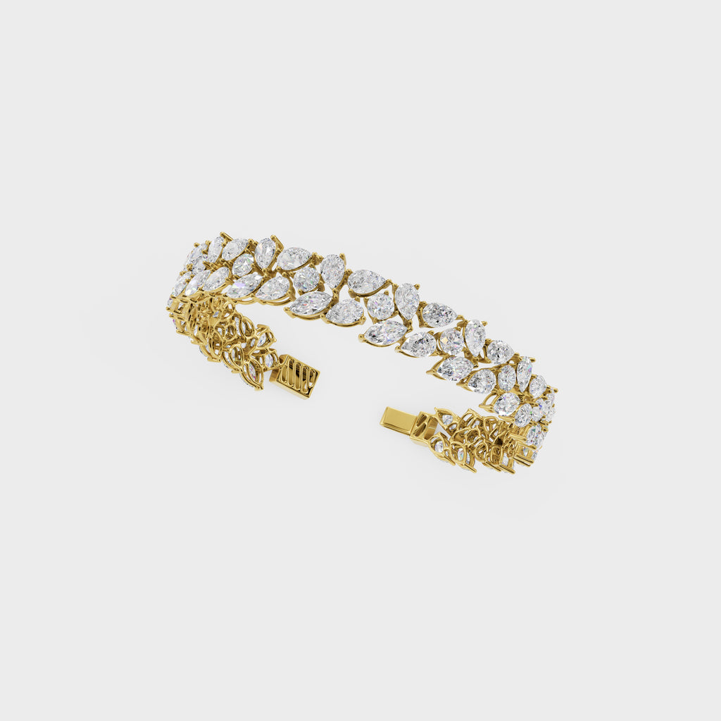 Elegant Pear Cut Tennis Bracelet