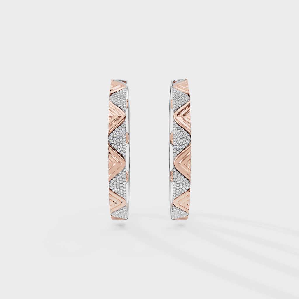 Petal Diamond Wave Elegant Tide Kada Bracelet