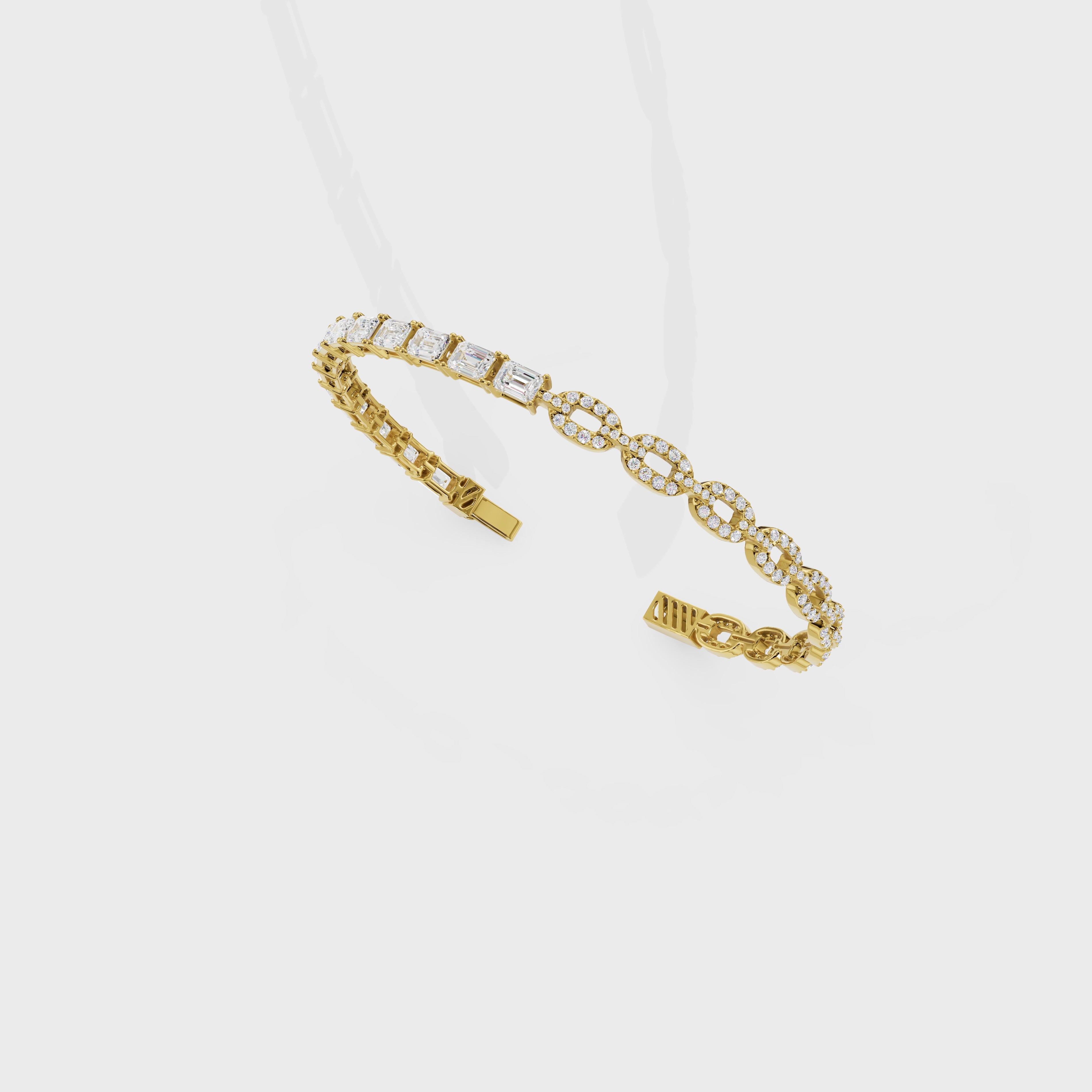 Emerald Shine Link Bracelet