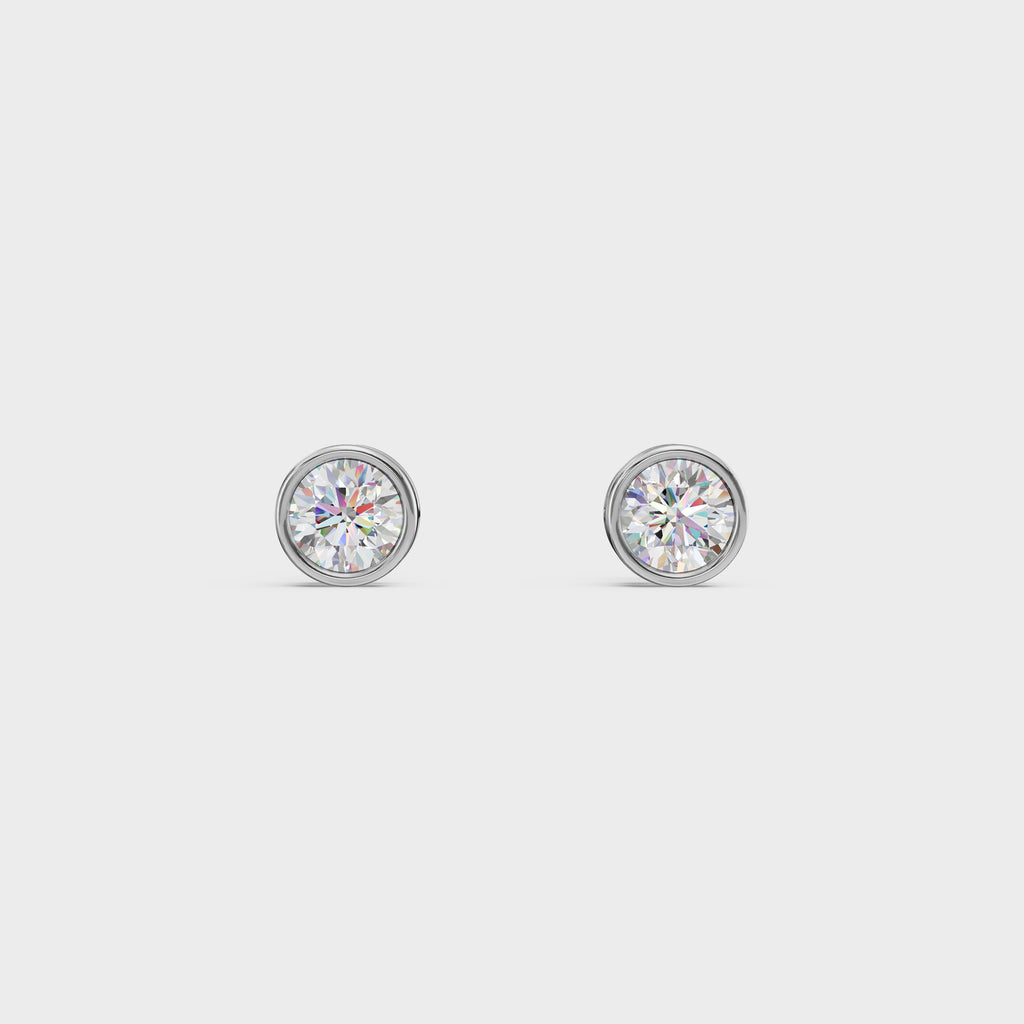 Bezal Round Stud Earrings