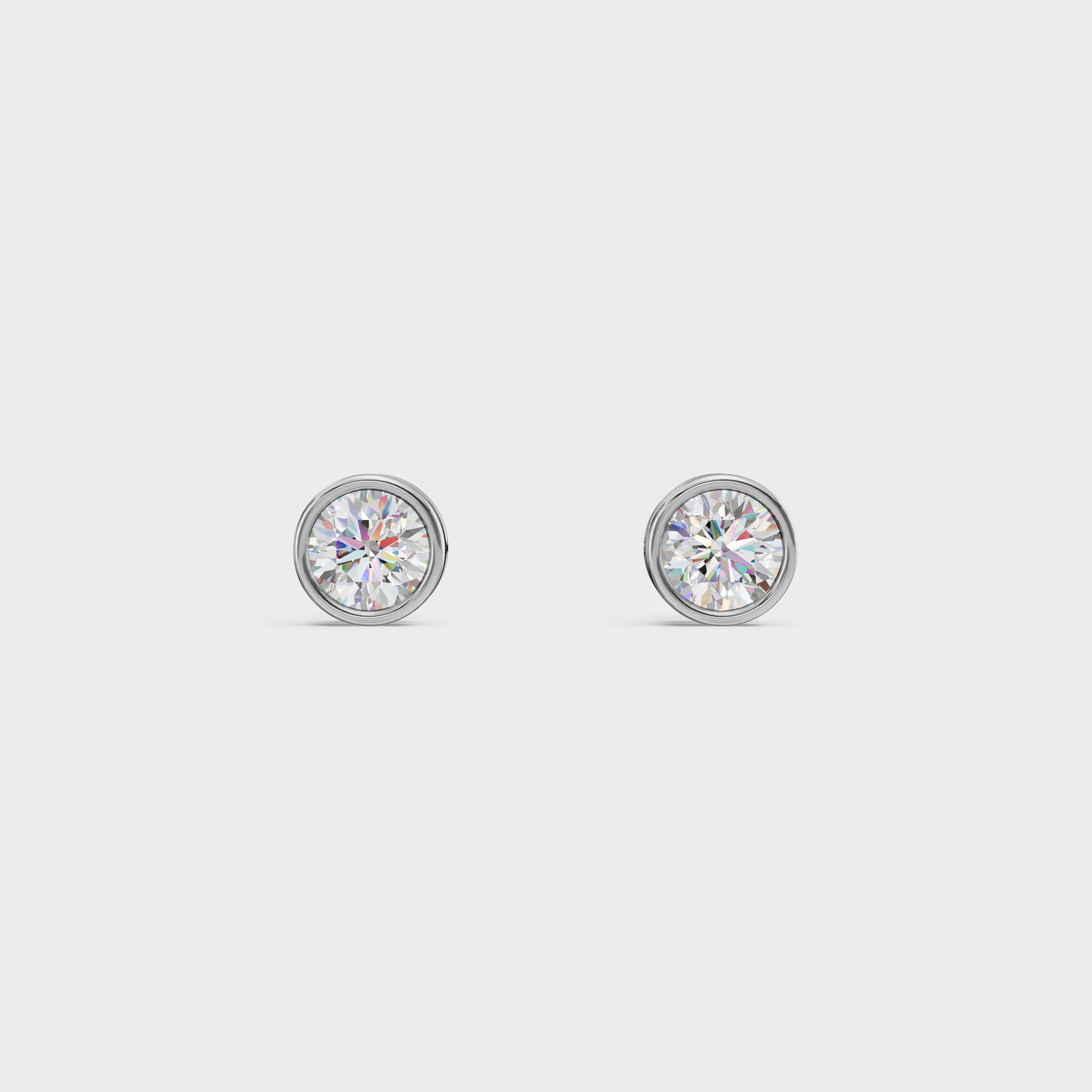 Bezal Round Stud Earrings