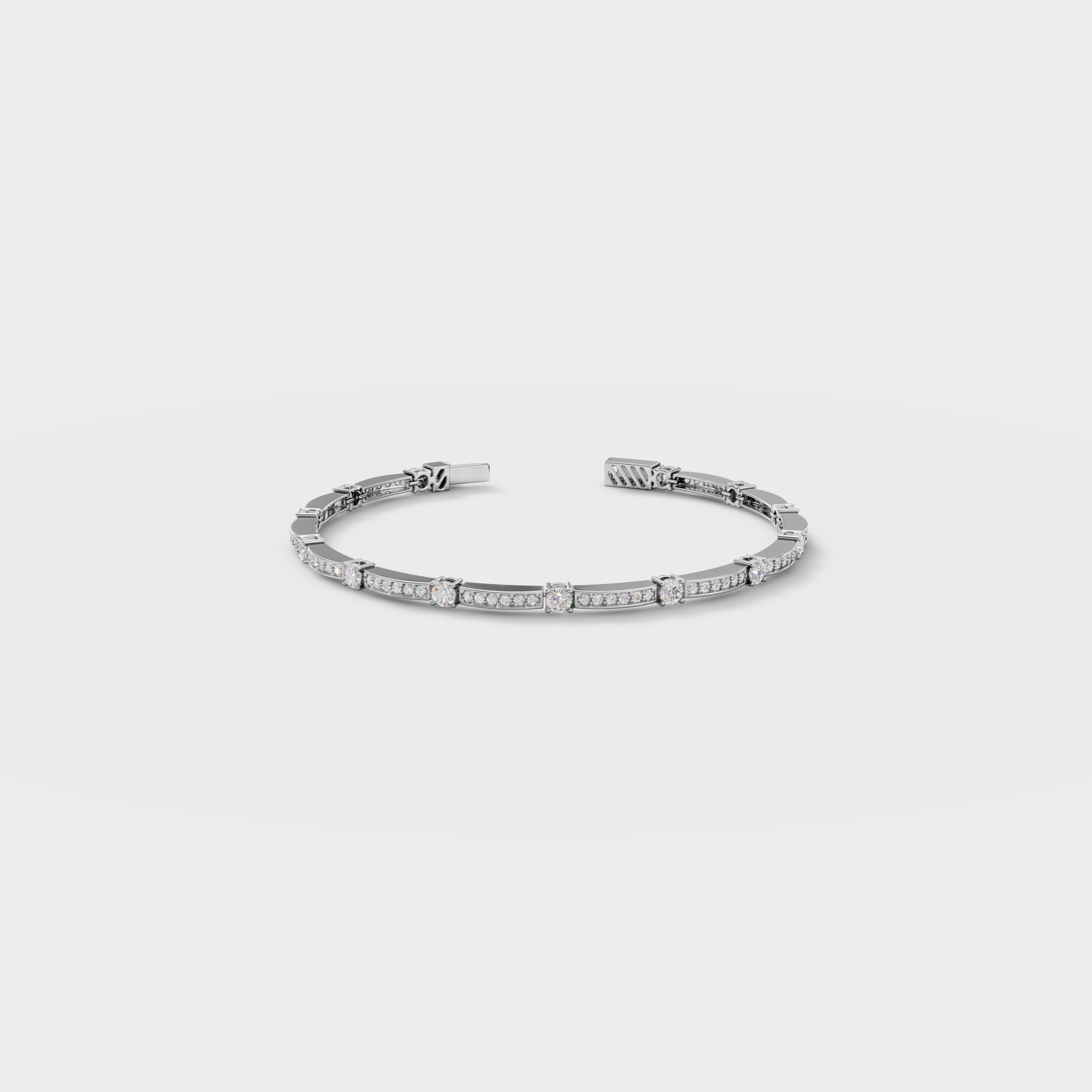 Diamond Station Cuff Bracelet