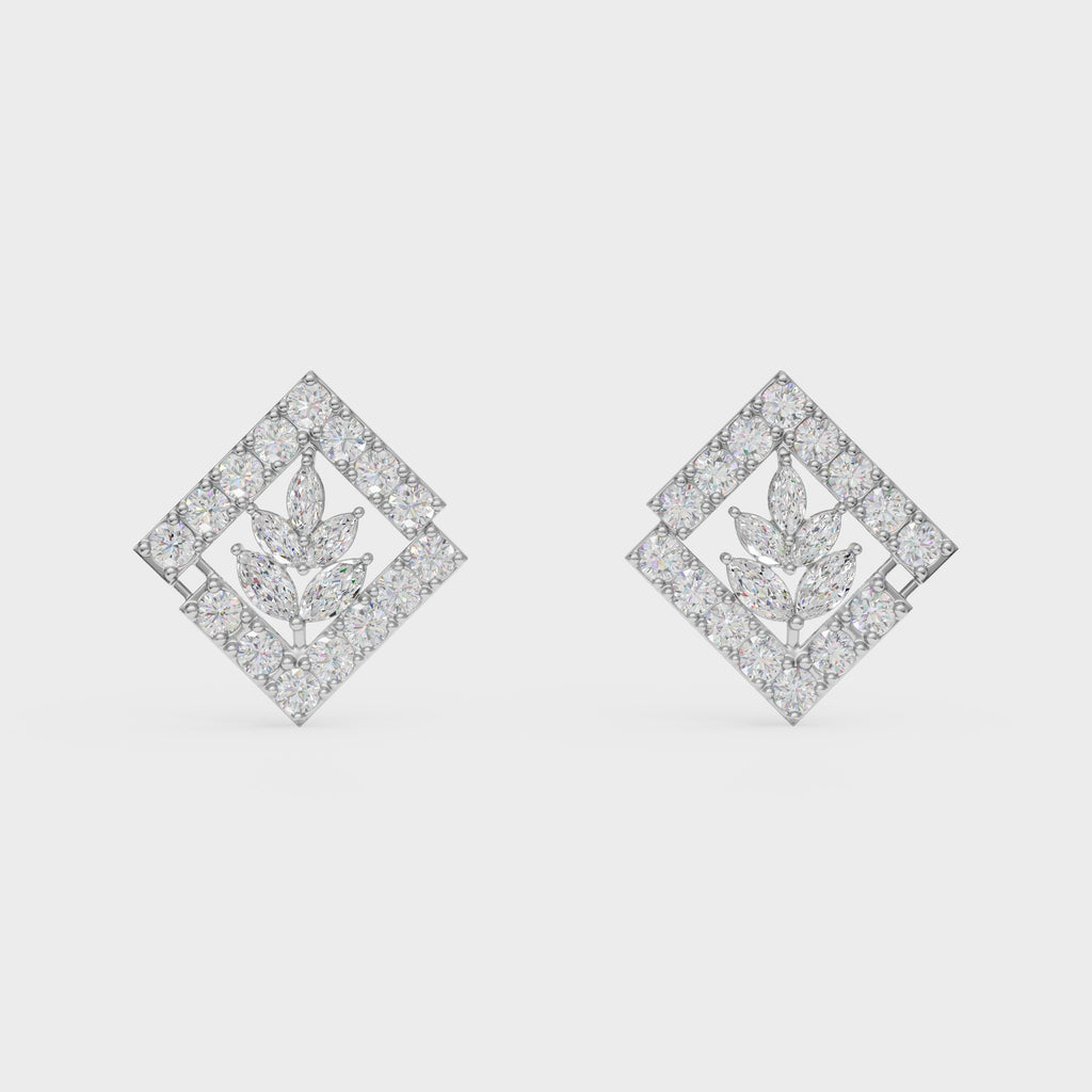 Modern Marquise Frame Studs