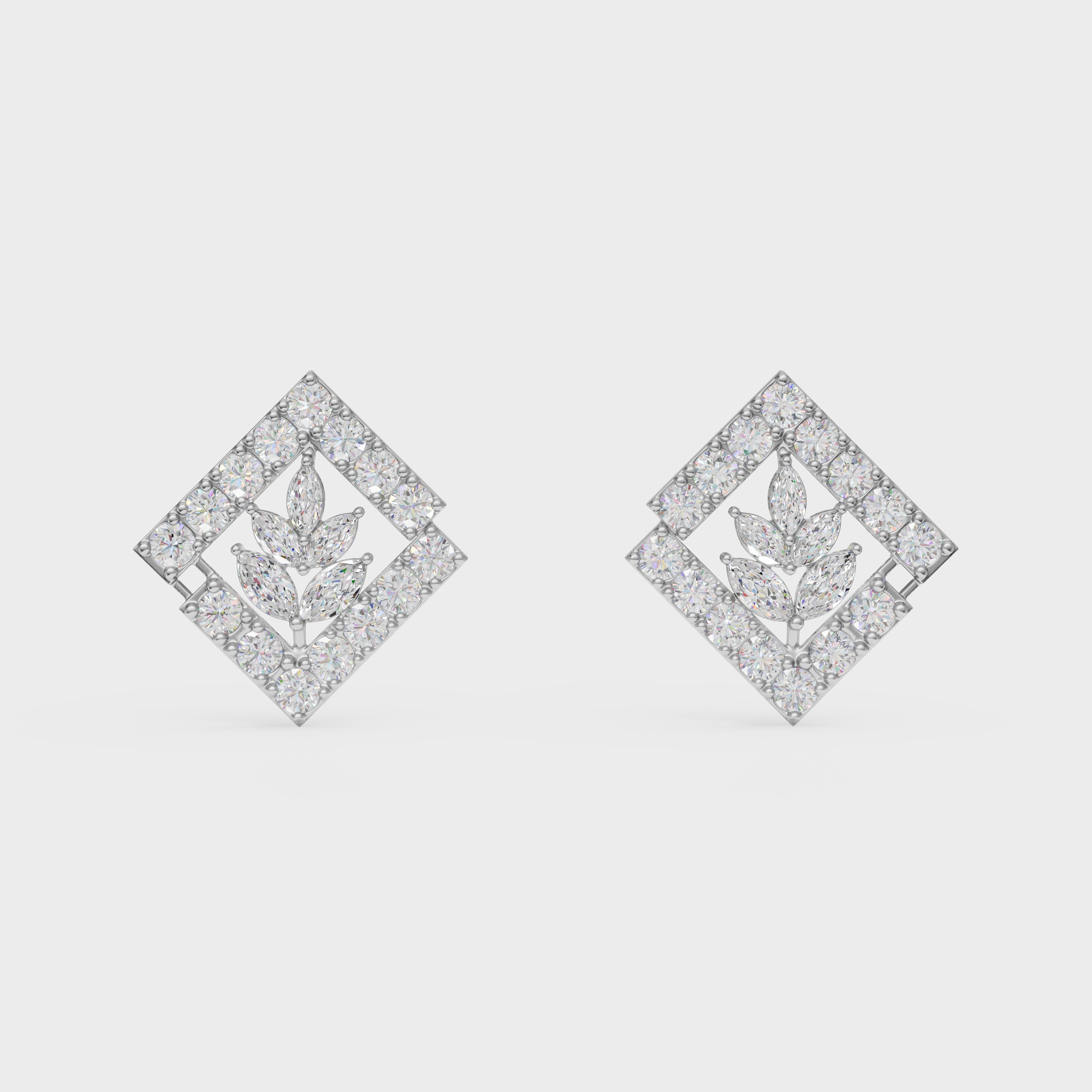 Modern Marquise Frame Studs